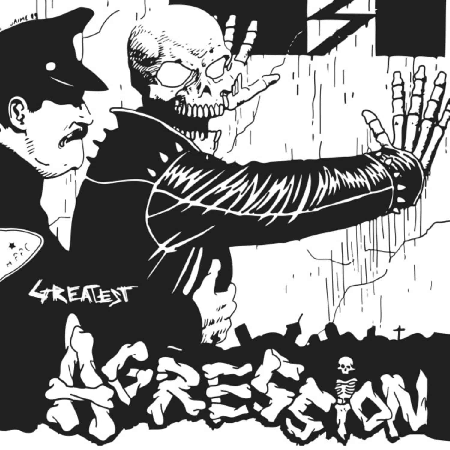 Agression - GREATEST BLACK / WHITE SPLATTER 
