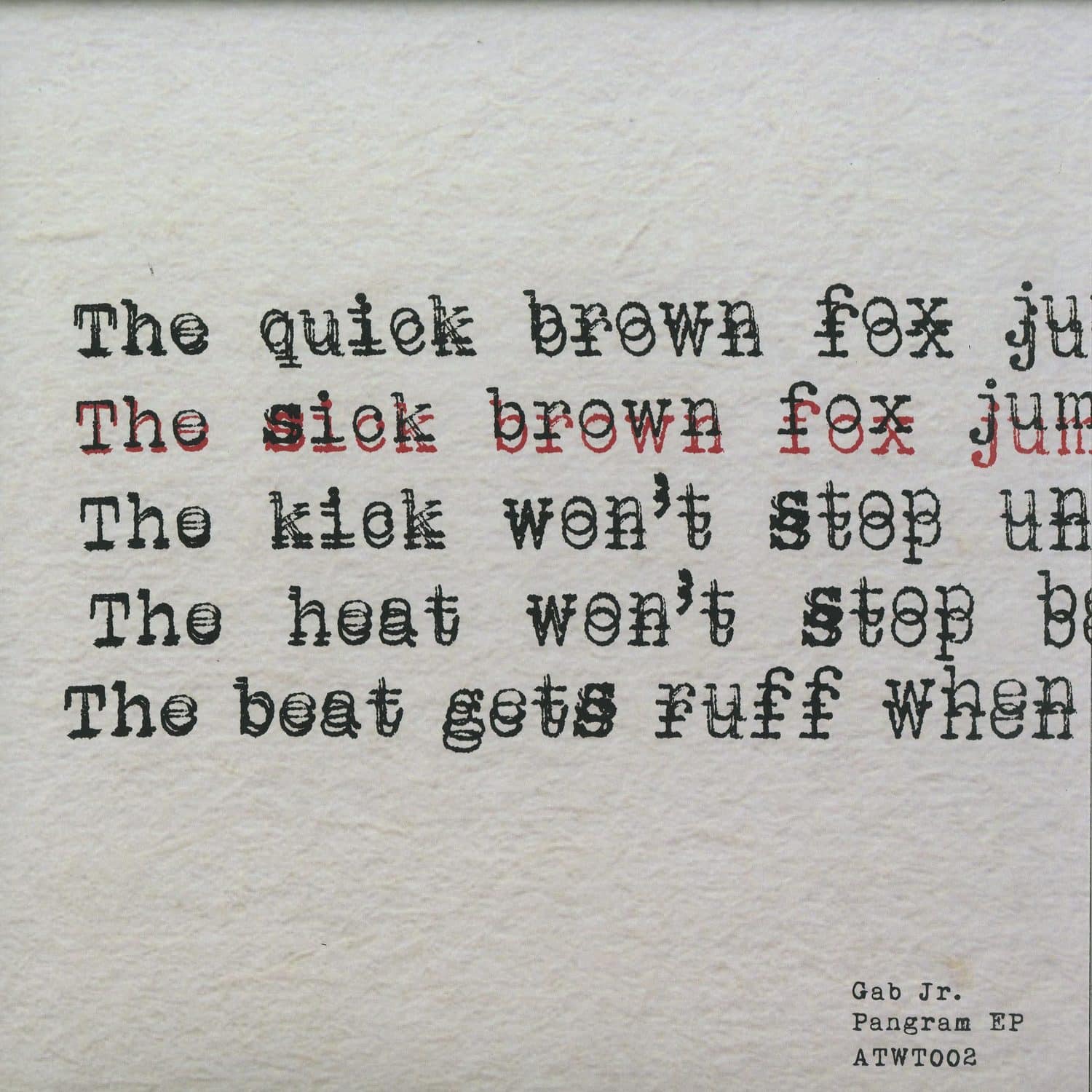 Gab Jr. - PANGRAM EP / SEUIL REMIX