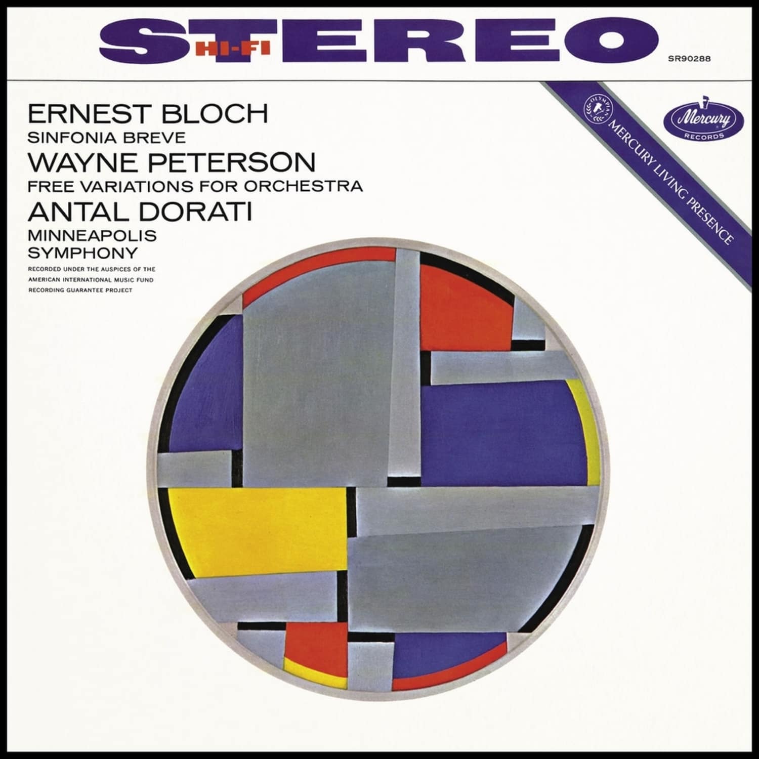 Minneapolis Symphony Orchestra / Antal Dorati - BLOCH SINFONIA BREVE / PETERSON FREE VARIATIONS