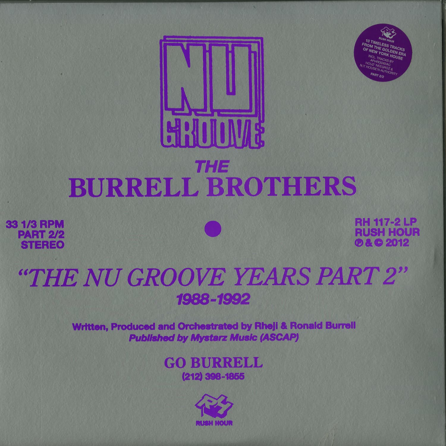 The Burrell Brothers - THE BURRELL BROTHERS - THE NU GROOVE YEARS LP 2 