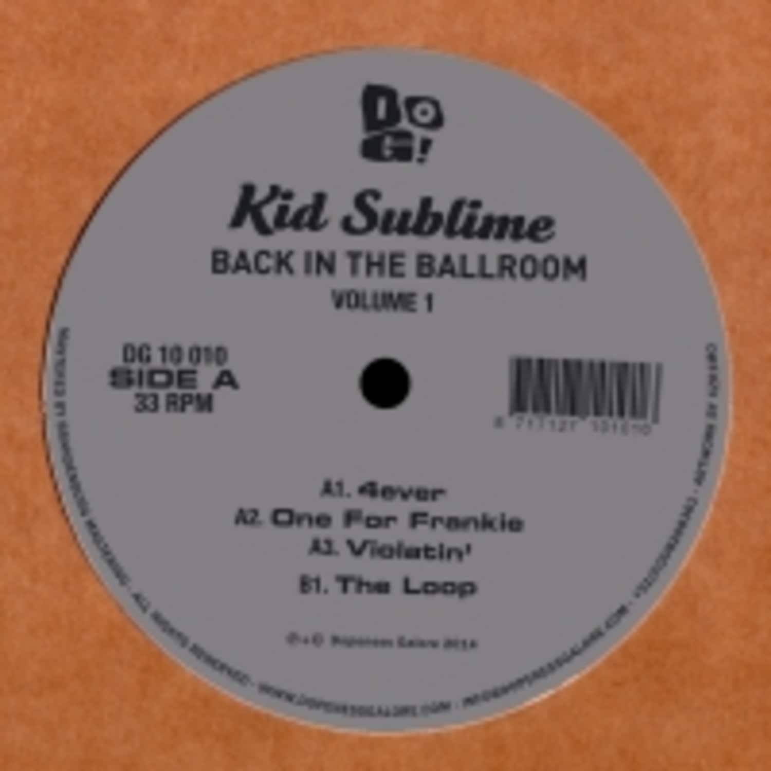 Kid Sublime - BACK IN THE BALLROOM VOL. 1