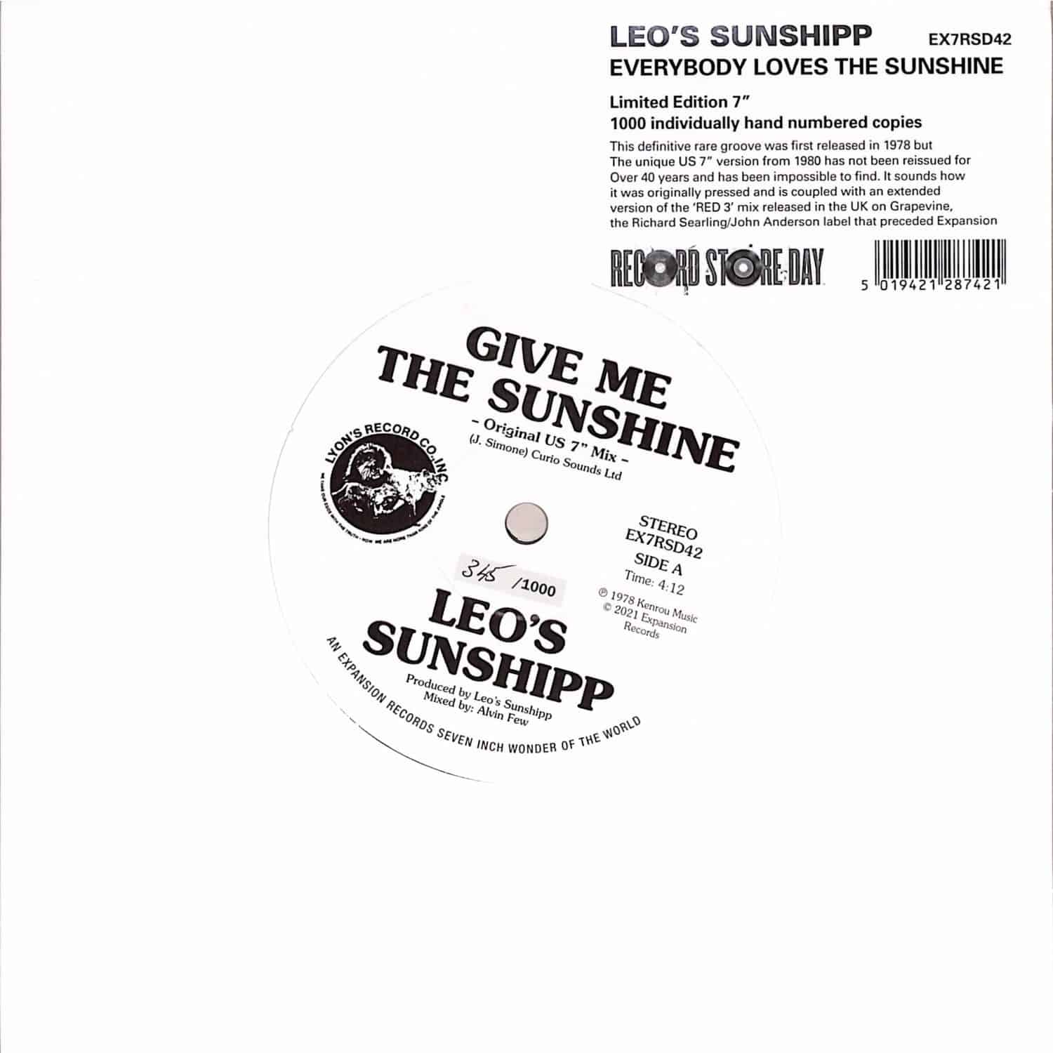 Leos Sunshipp - GIVE ME THE SUNSHINE 