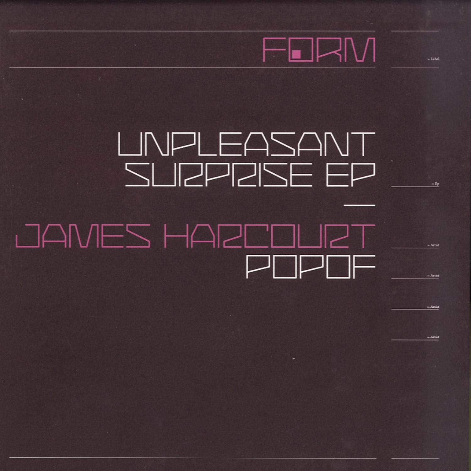James Harcourt - UNPLEASANT SURPRISE / POPOF REMIX