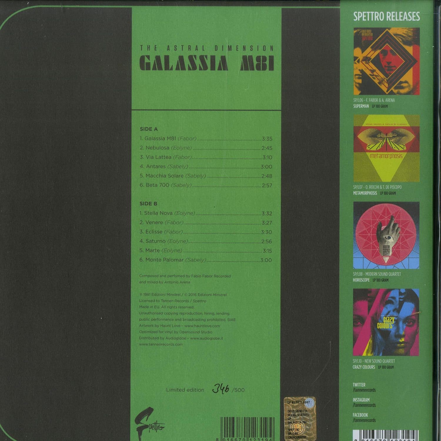 The Astral Dimension - GALASSIA M81 LP 