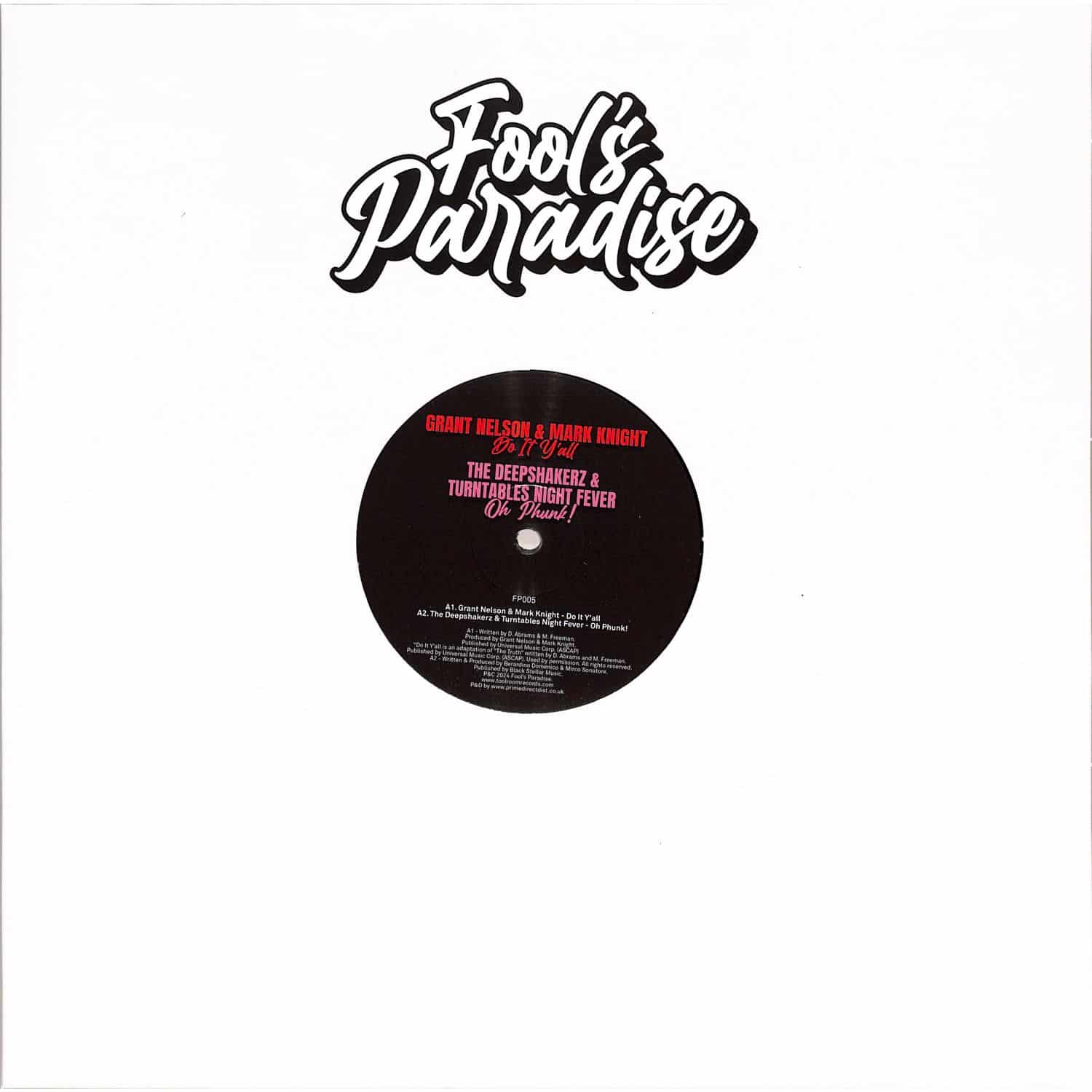 Mark Knight, Grant Nelson, Deepshakerz, Richard Earnshaw, Sebb Junior - FOOLS PARADISE SAMPLER VOL . 4