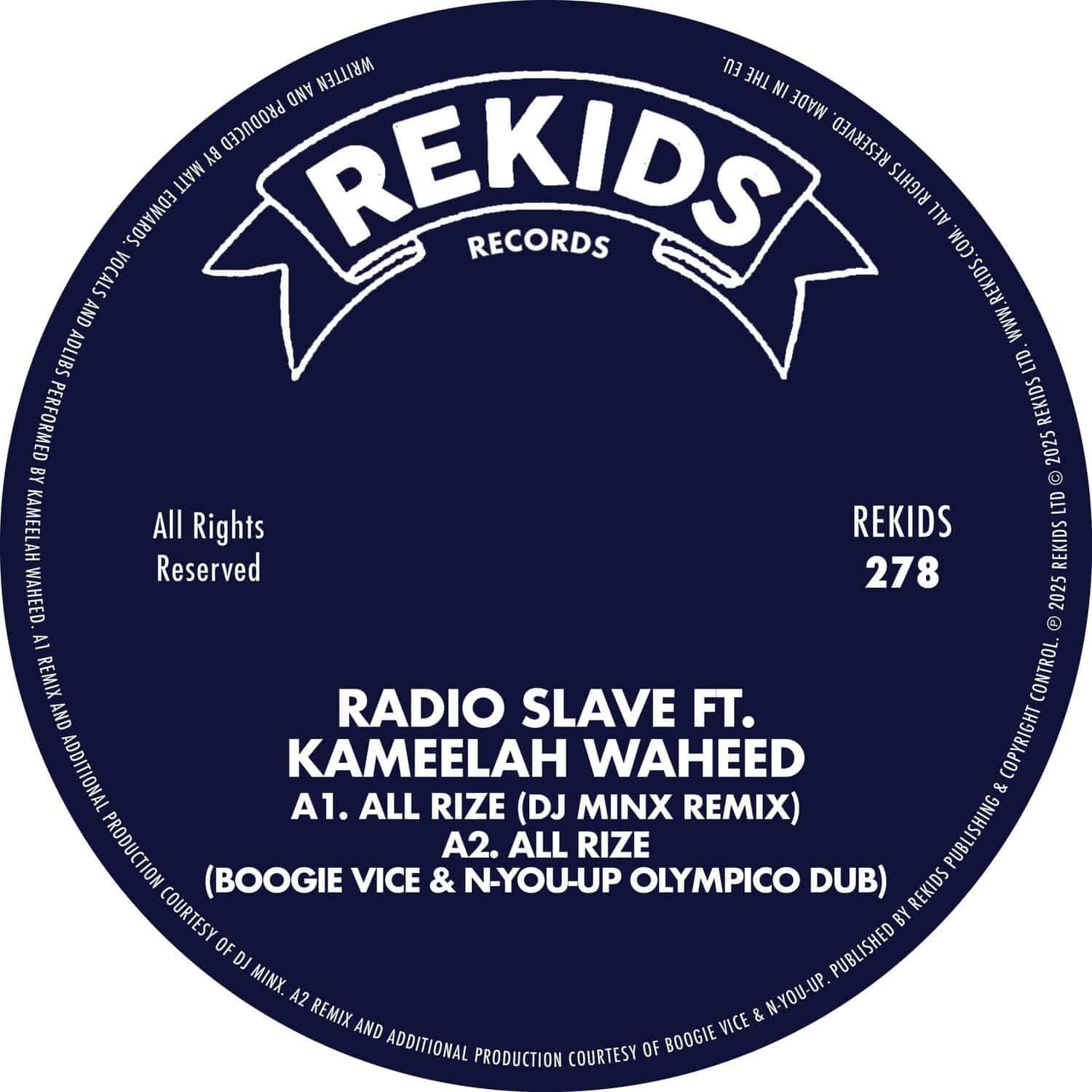 Radio Slave Ft Kameelah Waheed - ALL RIZE
