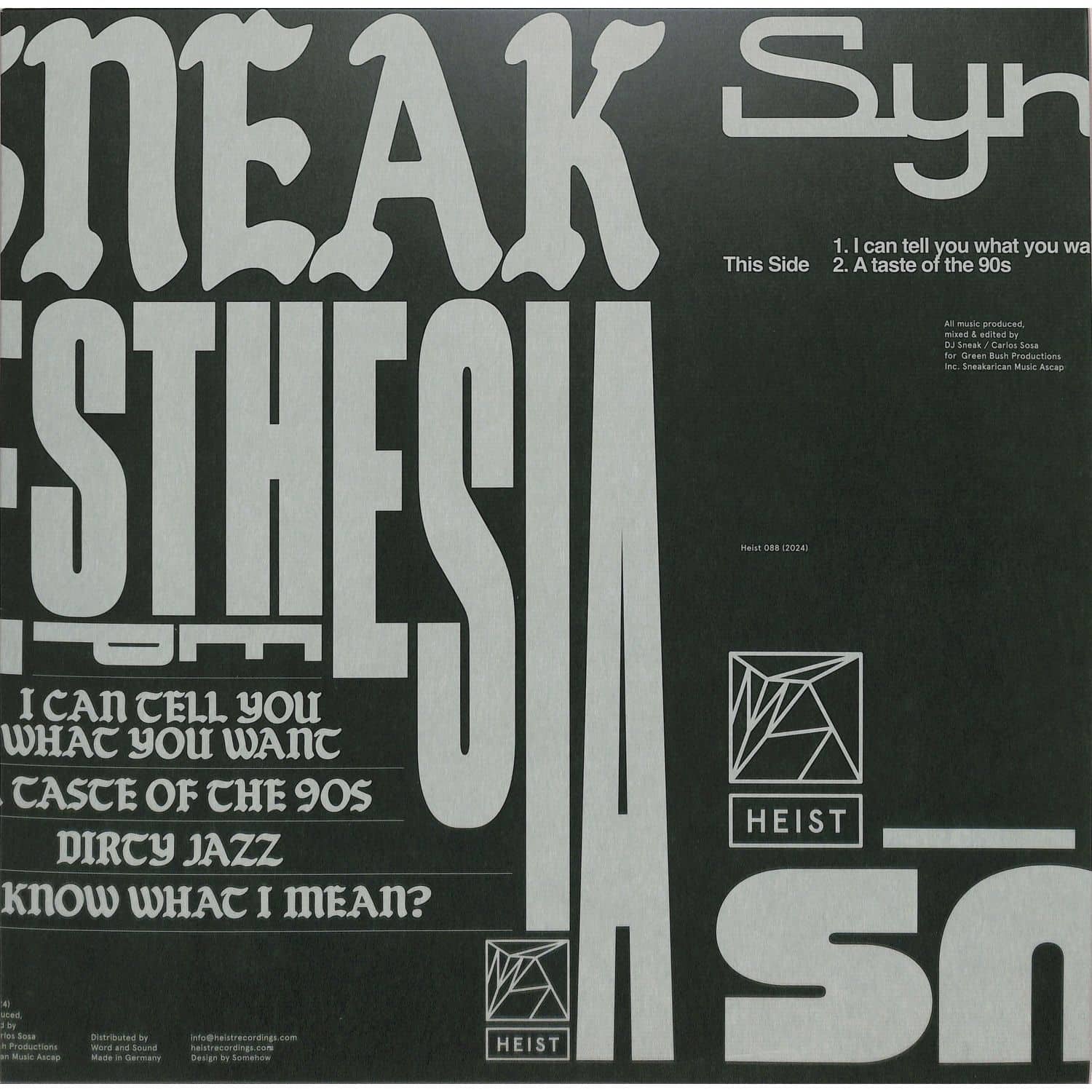 DJ Sneak - SYNESTHESIA EP