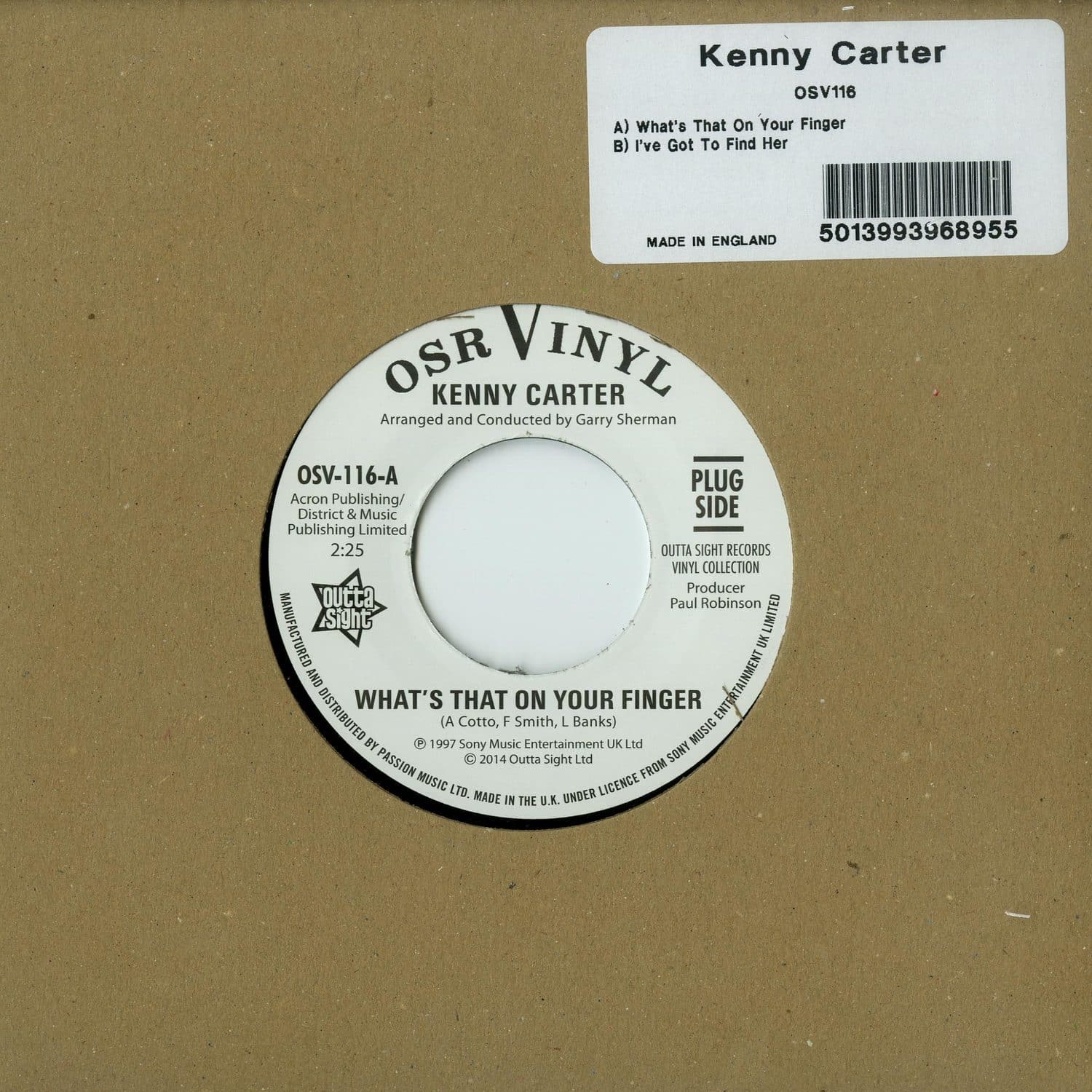 Kenny Carter - WHAT S THAT ON YOUR FINGER 