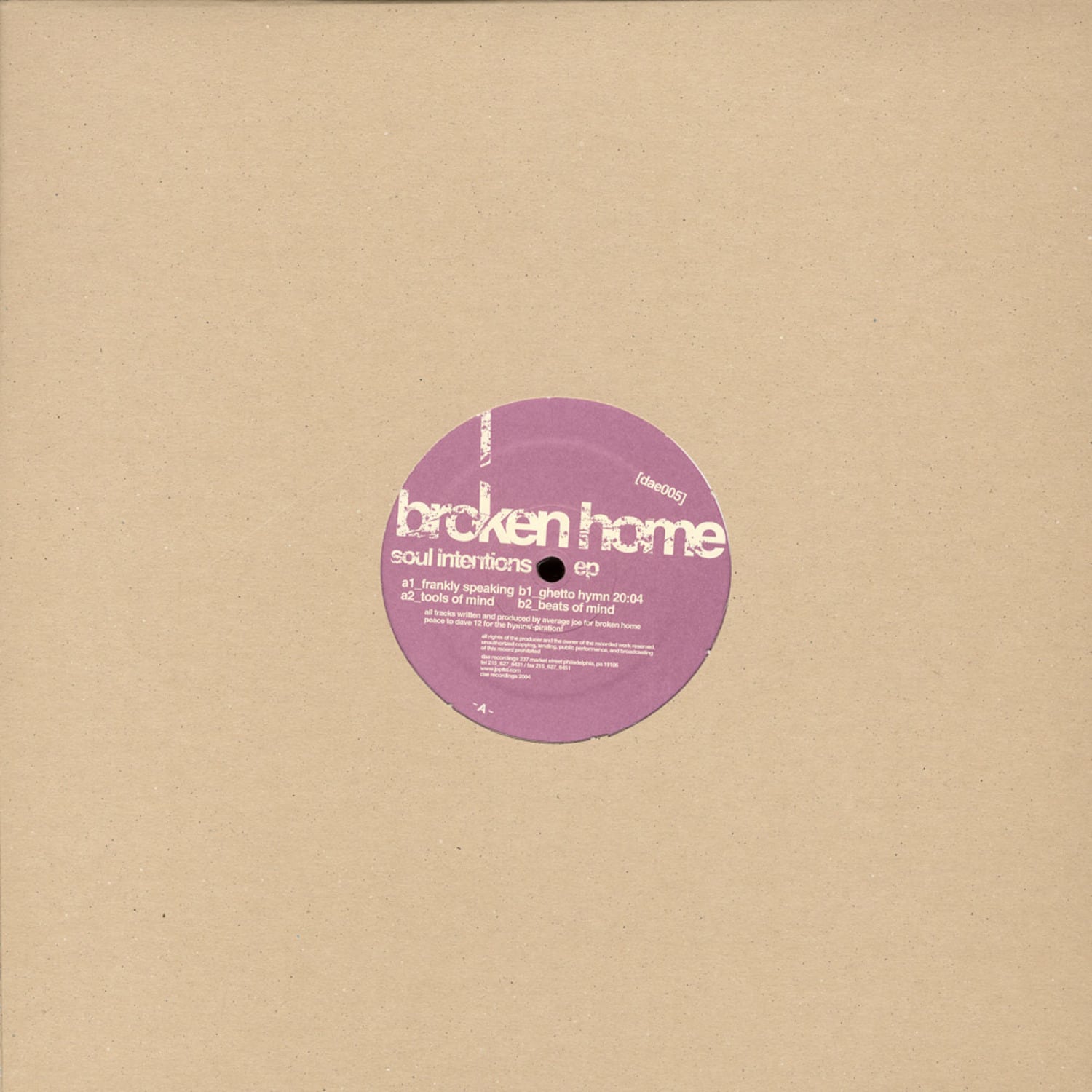 Broken Home - SOUL INTENTIONS EP