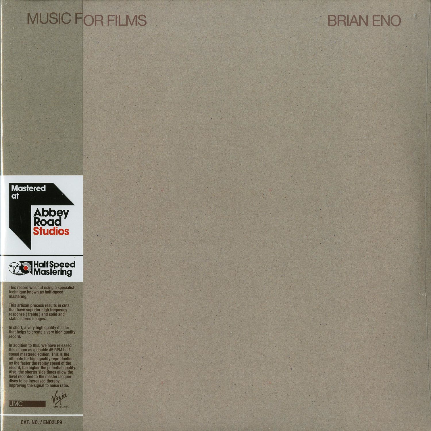 Brian Eno - MUSIC FOR FILMS 