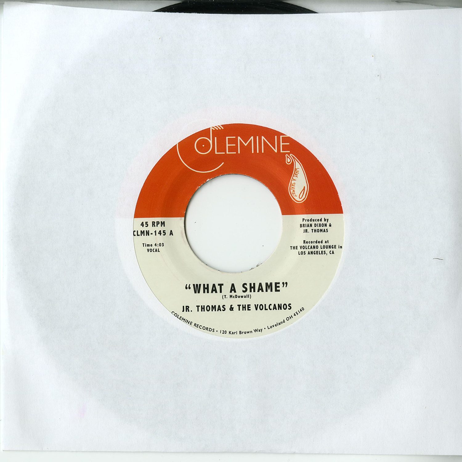 Jr. Thomas & The Volcanos - WHAT A SHAME / BRIAN WILSON 