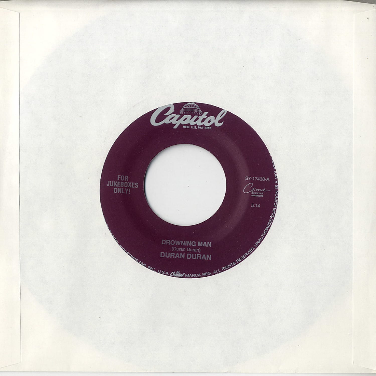 Duran Duran - TOO MUCH INFO / DROWNING MAN 