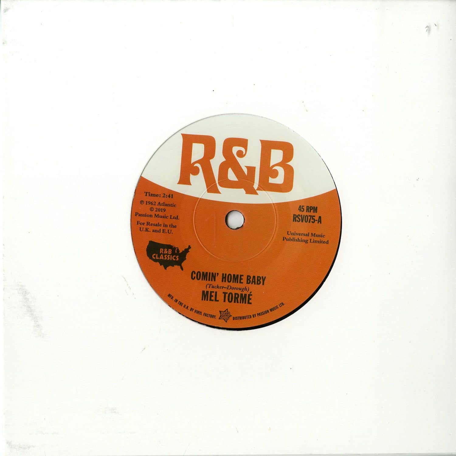 Mel Torme / Solomon Burke - COMIN HOME BABY / CRY TO ME 
