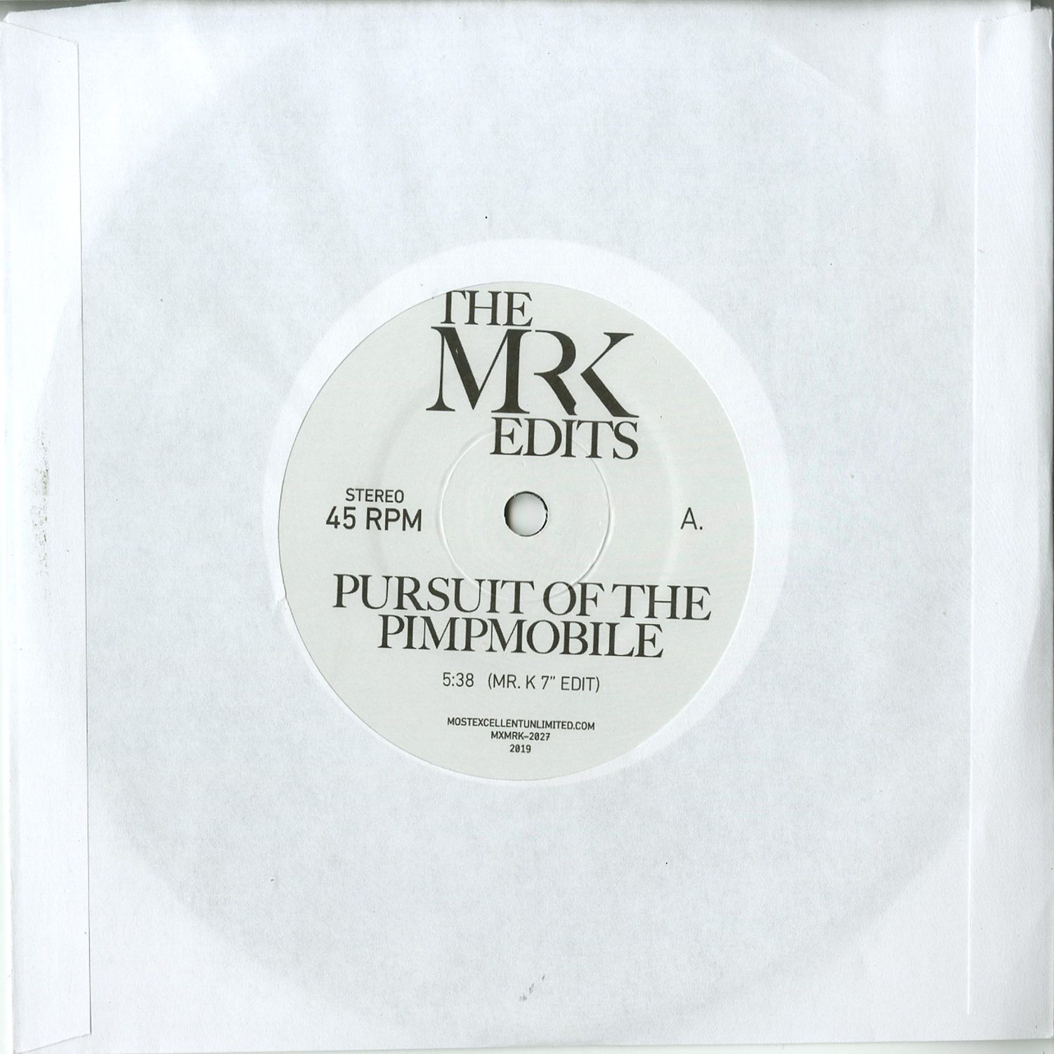 Edits By Mr. K - PURSUIT OF THE PIMPMOBILE / ISABELLE & THE RAIN 
