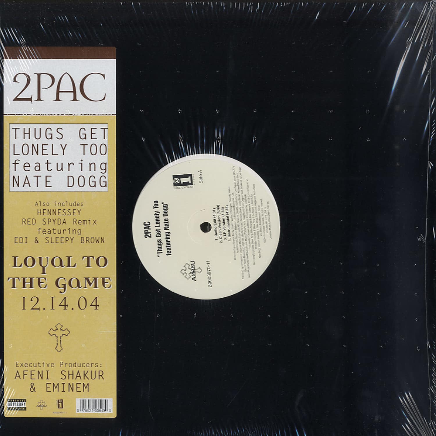2Pac - THUGS GET LONELY TOO / HENNESSEY RED SPYDA
