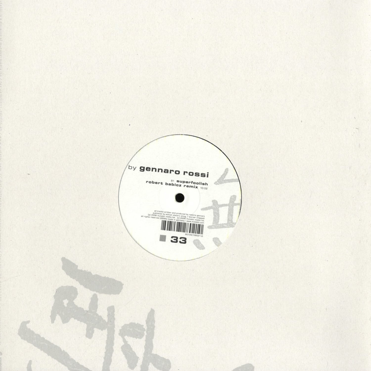 Gennaro Rossi - SUPERFOOLISH