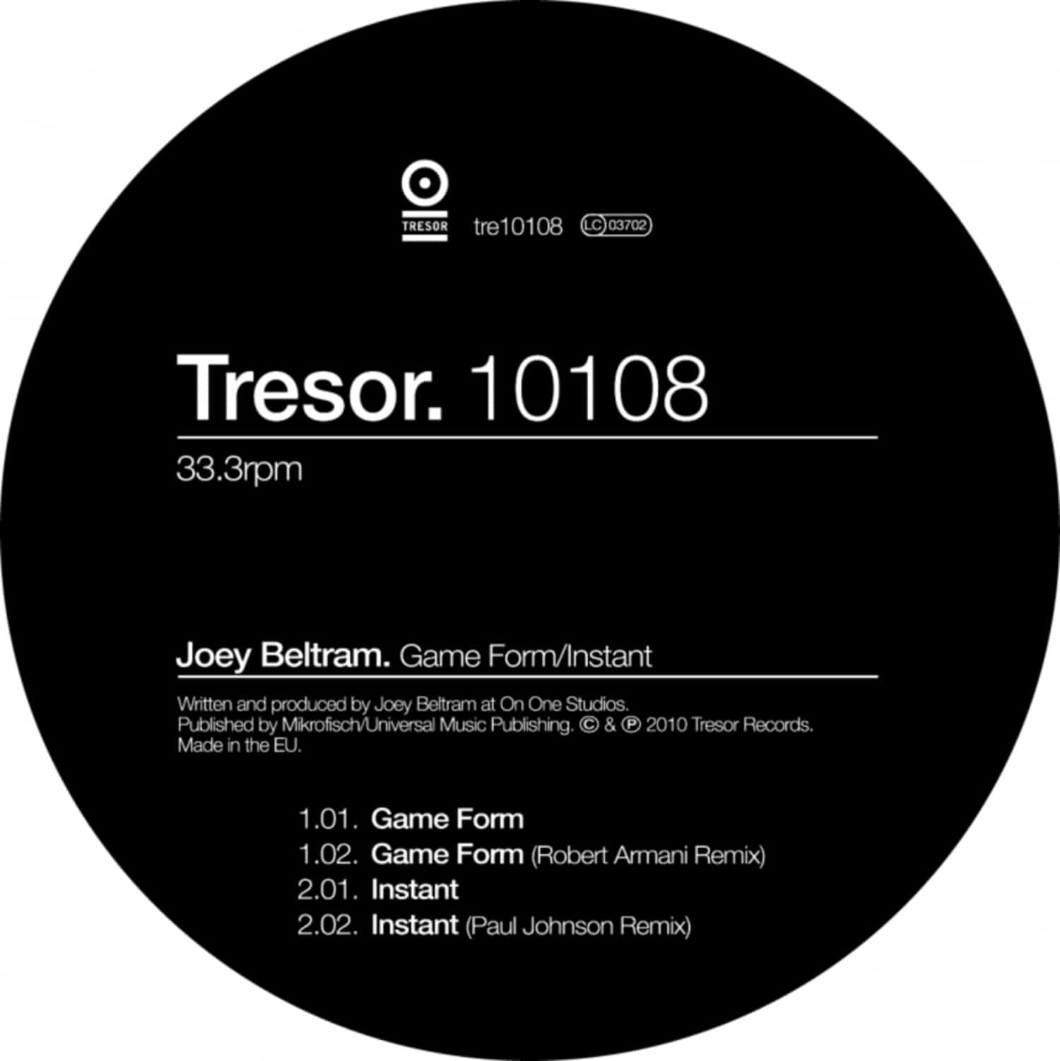 Joey Beltram - Game Form / Instant