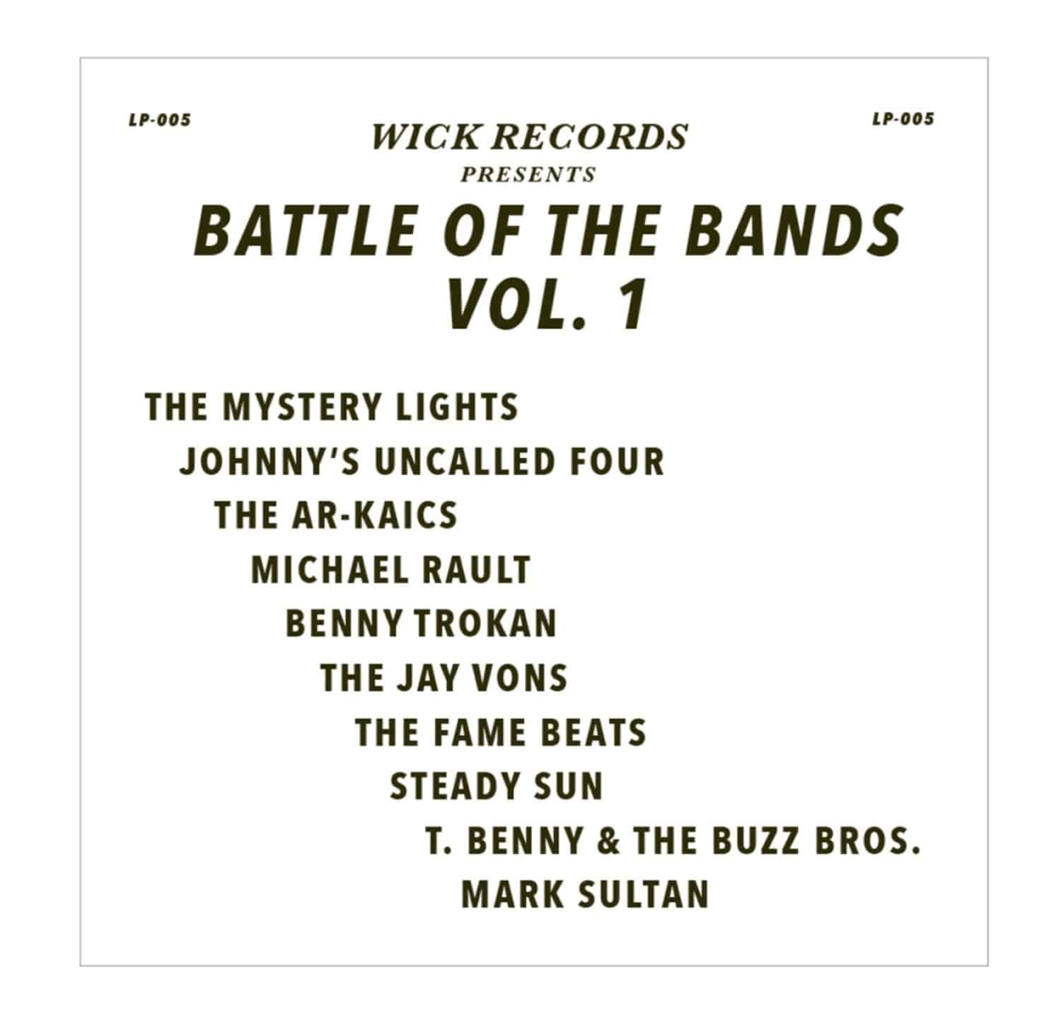 Various - WICK RECORDS: BATTLE OF THE BAND 