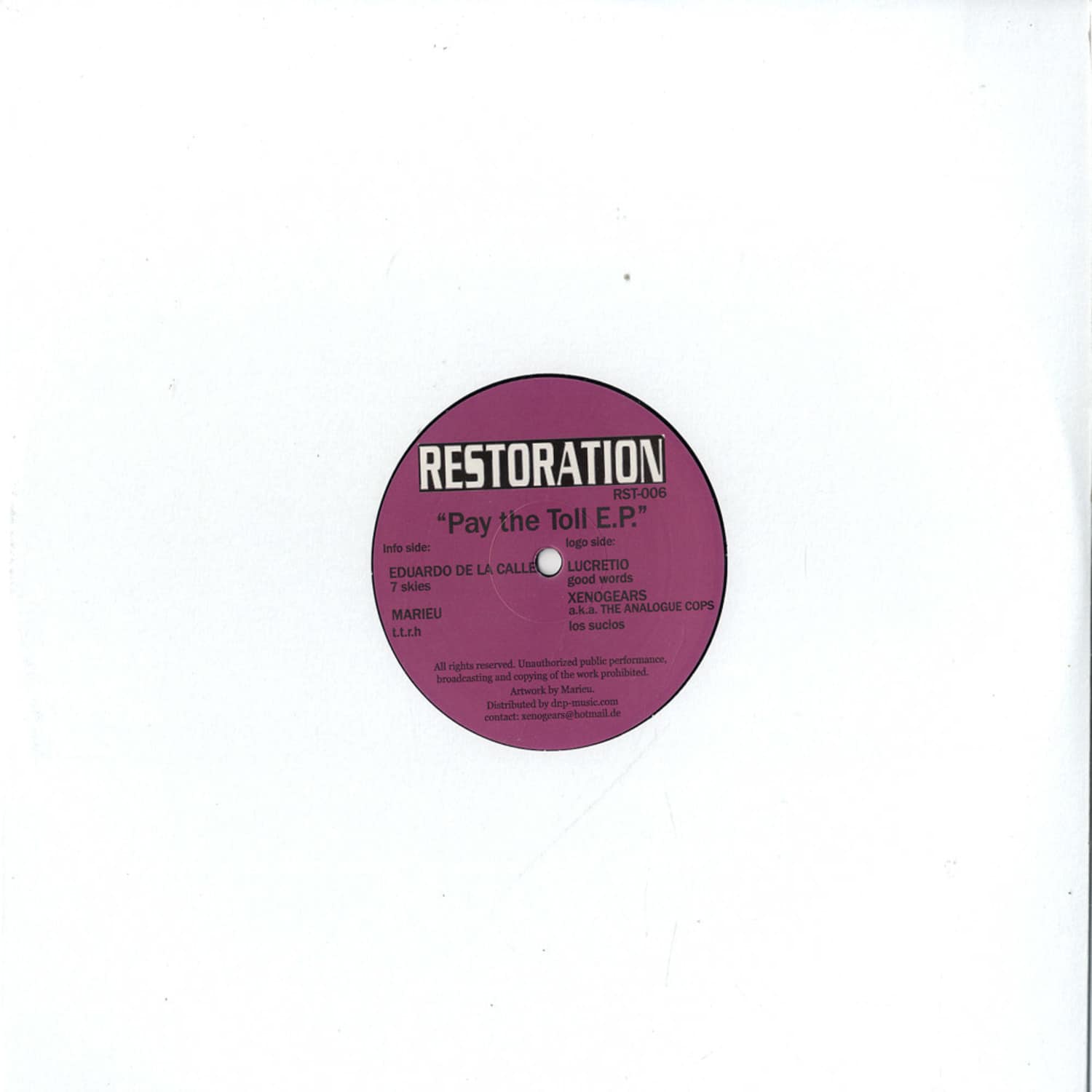 Various - PAY THE TOLL EP