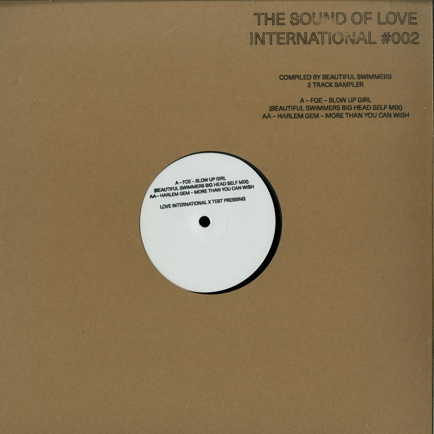 Various Artists - BEAUTIFUL SWIMMERS - THE SOUND OF LOVE INTERNATIONAL 002 SAMPLER