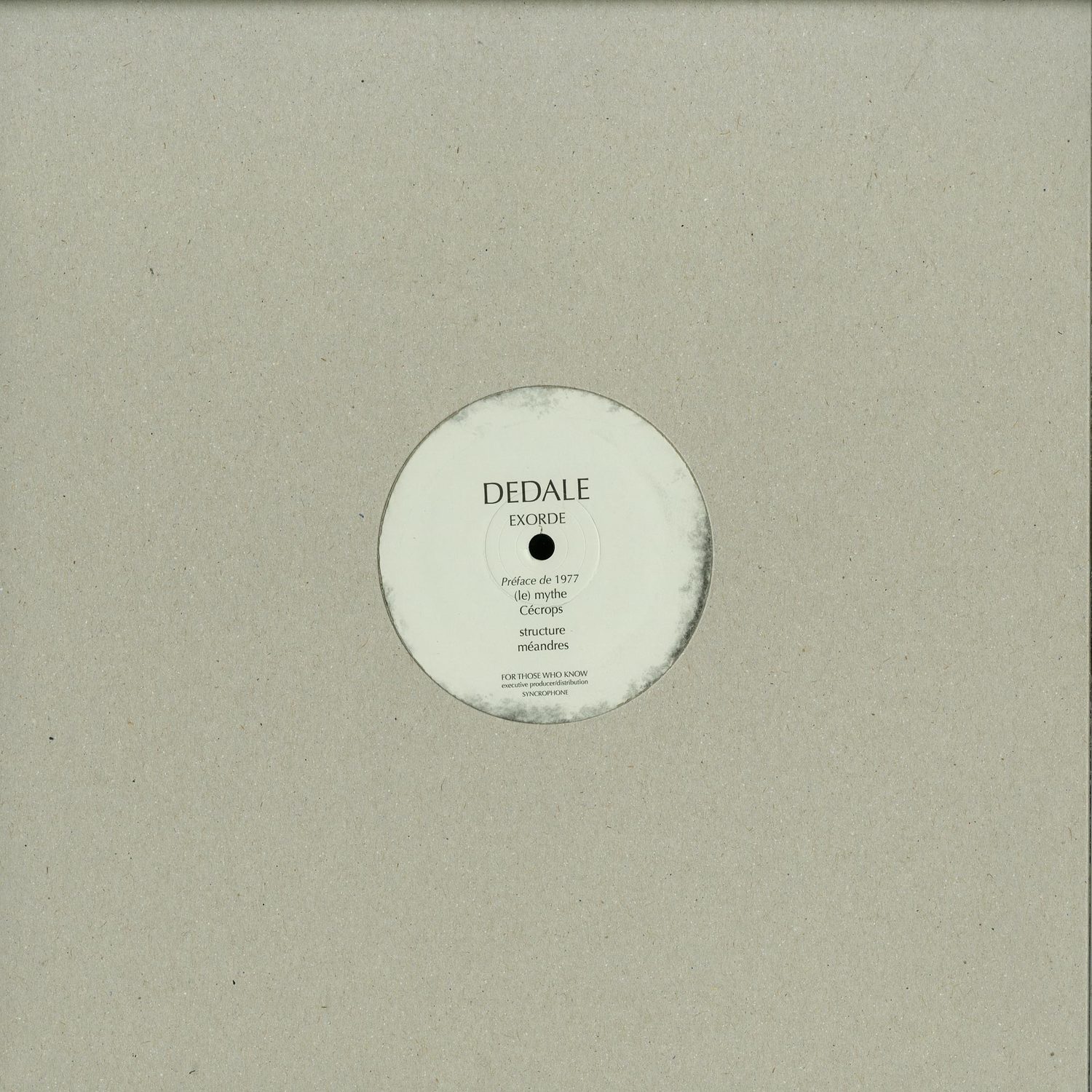 Dedale - EXORDE 1977 PREFACE