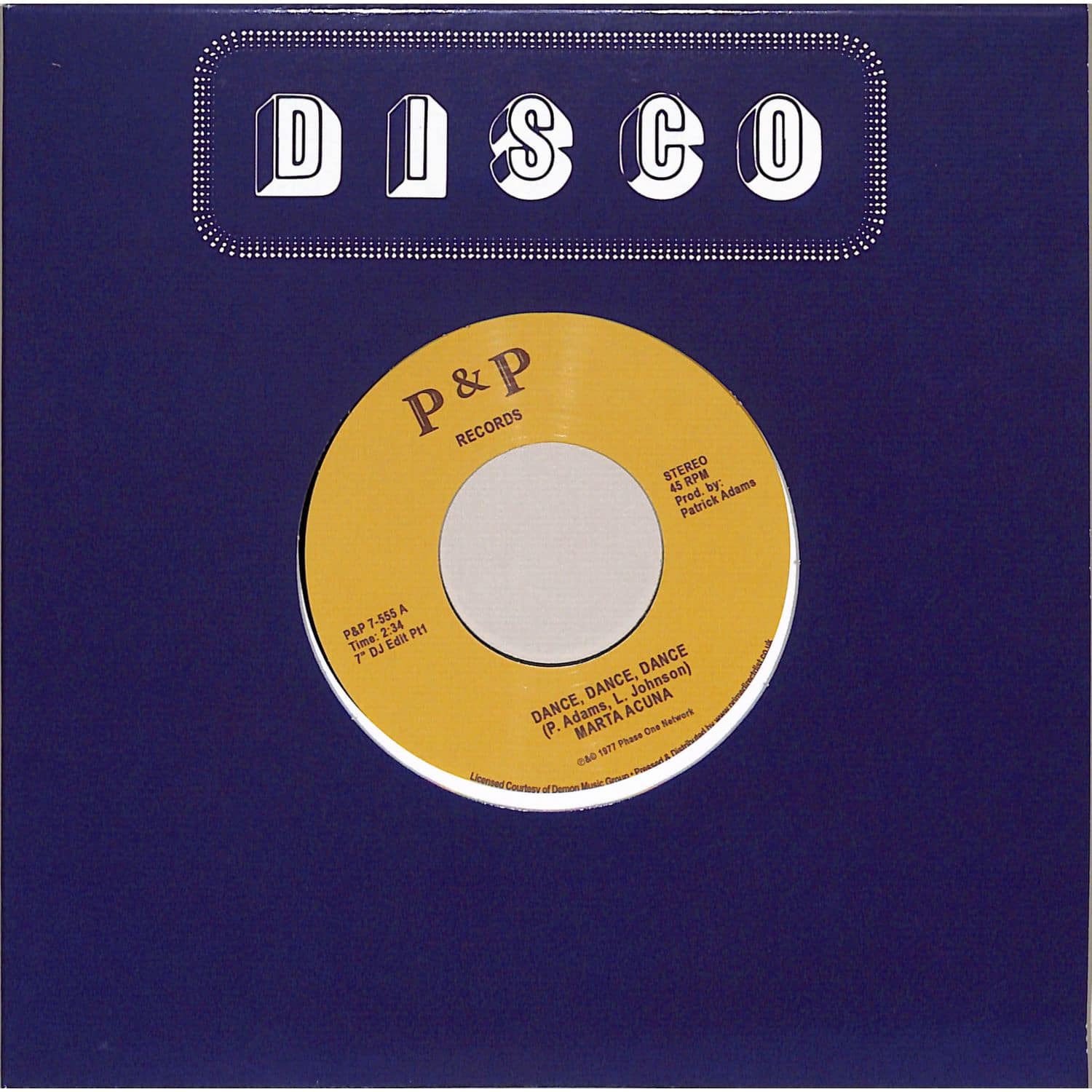 Marta Acuna - DANCE DANCE DANCE - 7 INCH EDIT VERSIONS 
