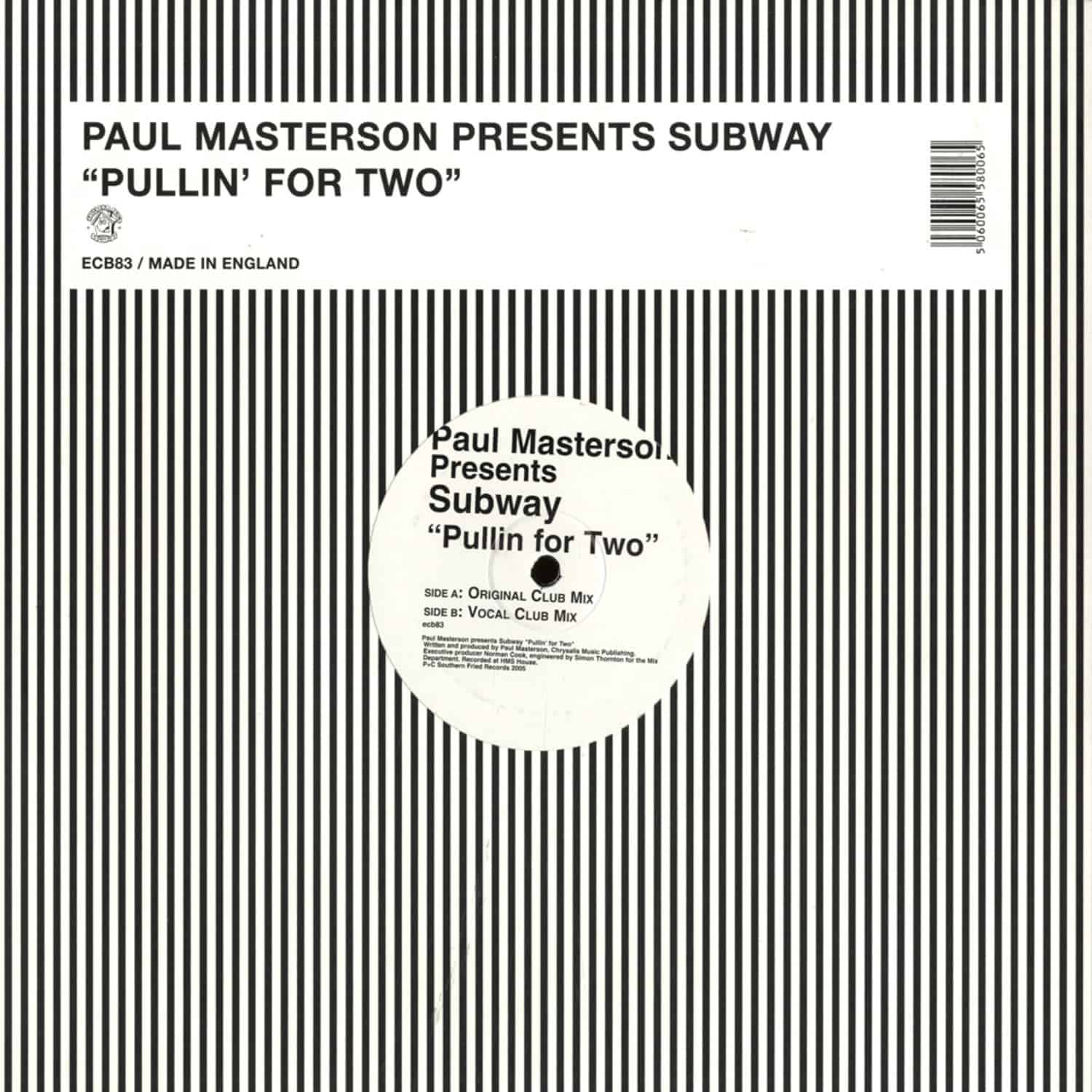 Paul Masterson presents Subway - PULLIN FOR TWO