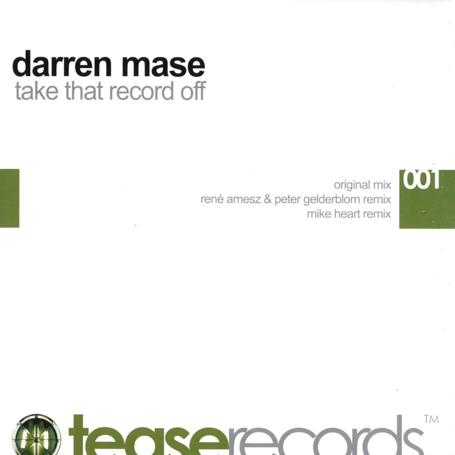 Darren Mase - THAT THAT RECORD OFF