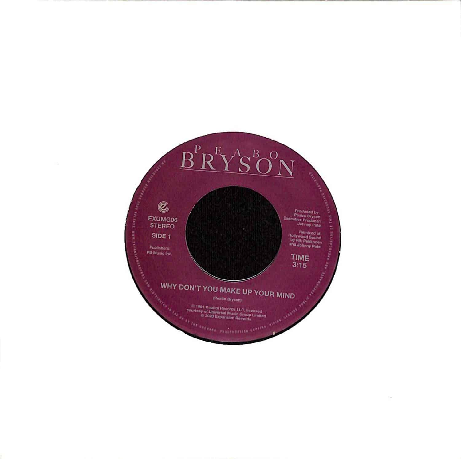 Peabo Bryson - WHY DONT YOU MAKE UP YOUR MIND / PARADISE 