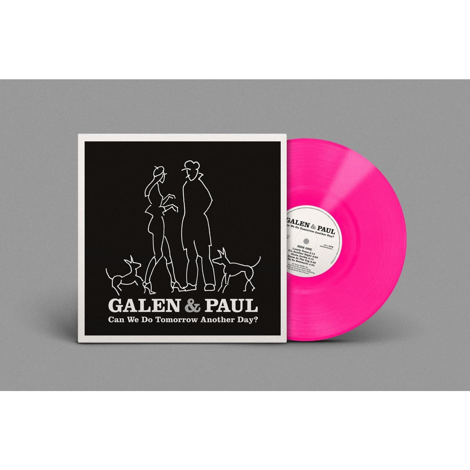 Galen & Paul, Galen Ayers, Paul Simonon - CAN WE DO TOMORROW ANOTHER DAY? opague pink Vinyl - INDIE EDITION