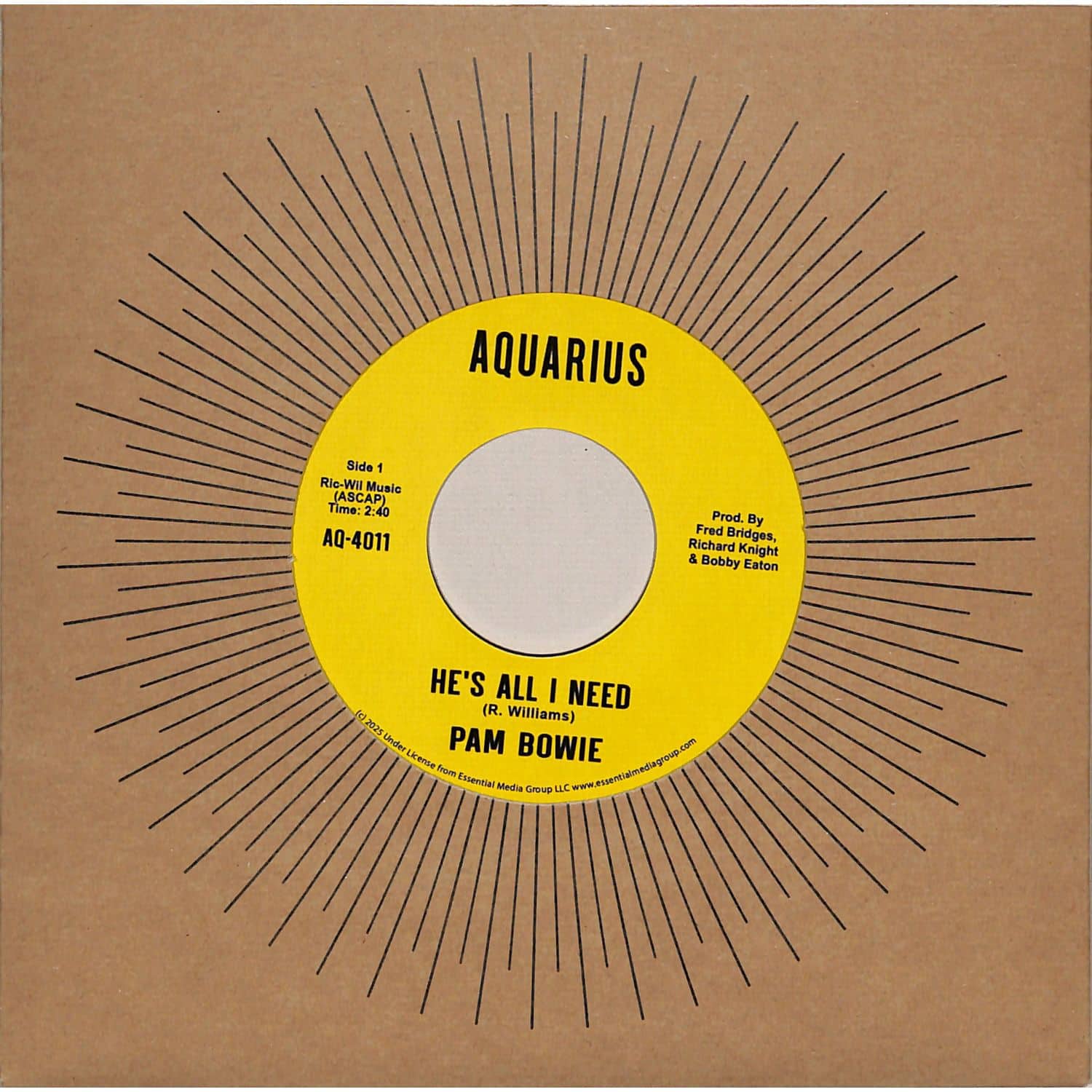 Pam Bowie - HES ALL I NEED / EVERLASTING LOVE