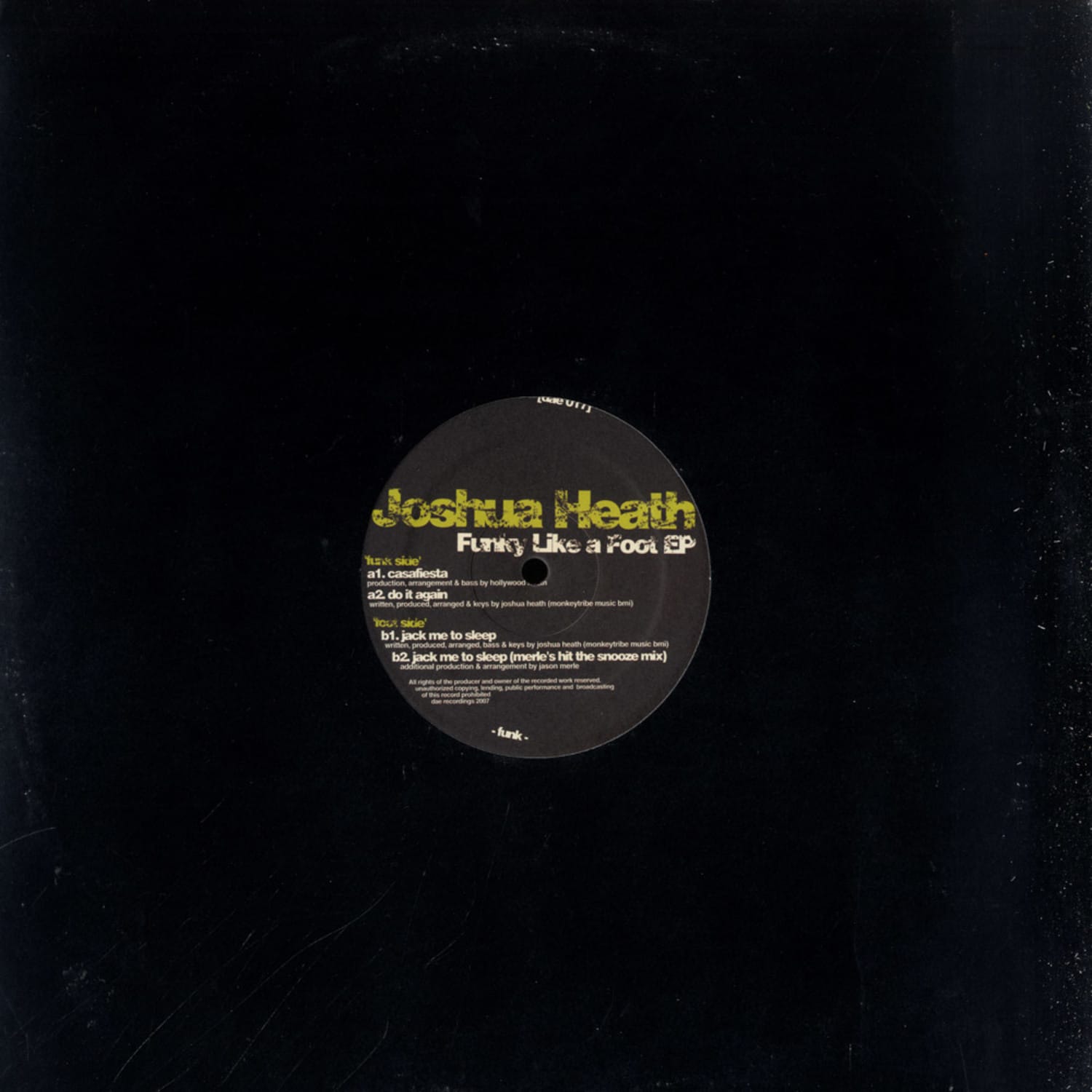 Joshua Heath - FUNKY LIKE A FOOT EP