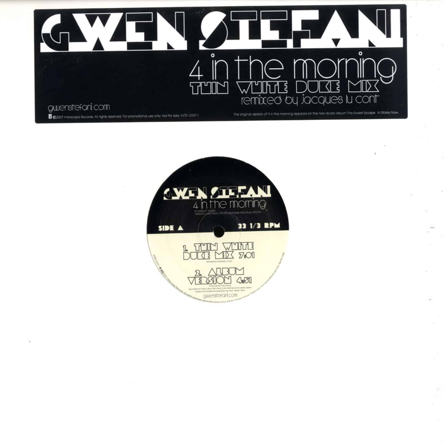 Gwen Stefani - 4 IN THE MORNING - THIN WHITE DUKE REMIX