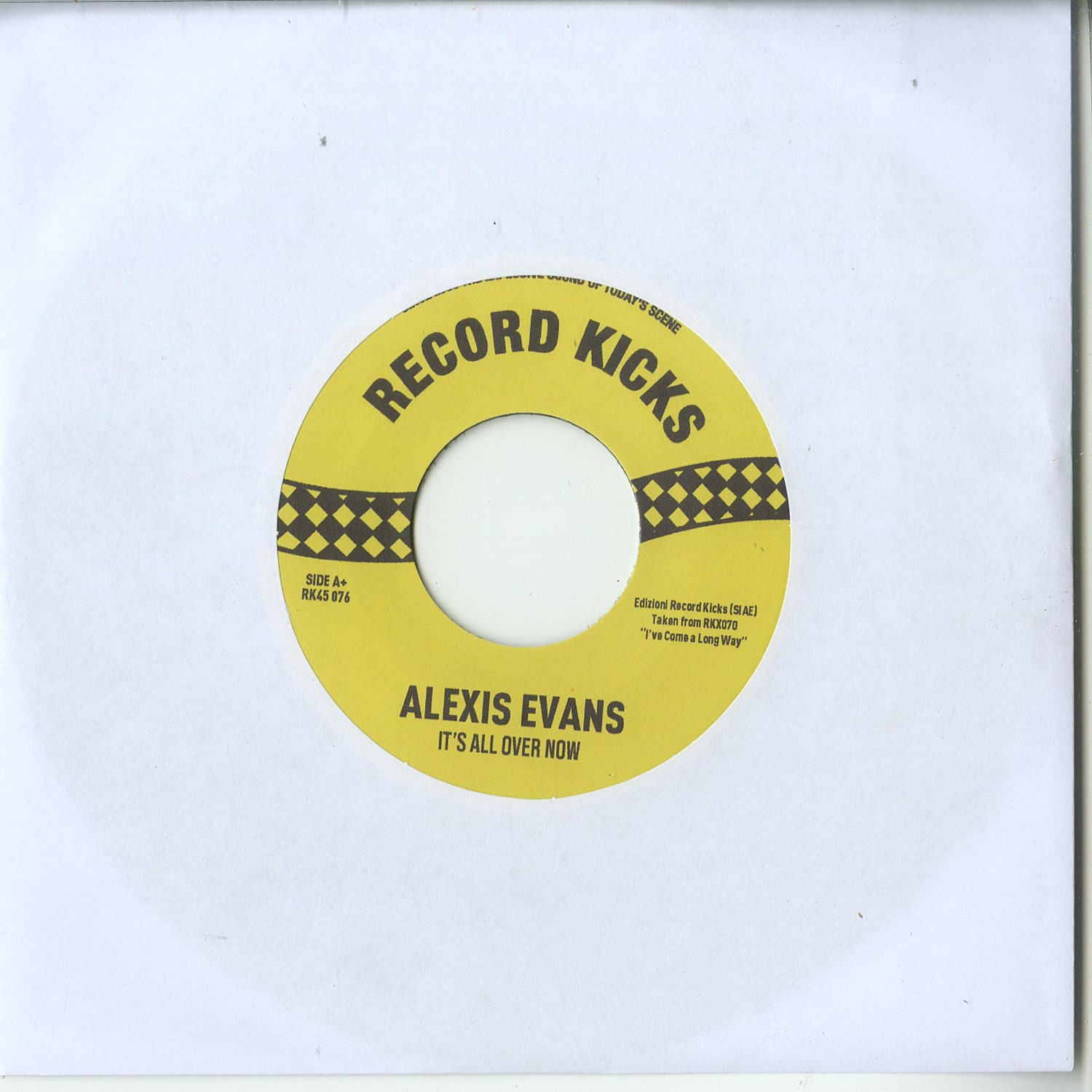 Alexis Evans - SHE TOOK ME BACK / ITS ALL OVER NOW 