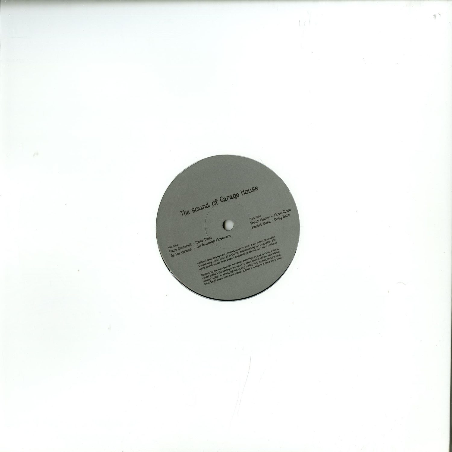 Marc Cotterell, Ed The Spread, Grant Nelson, Rocket Dubz - THE SOUND OF GARAGE HOUSE