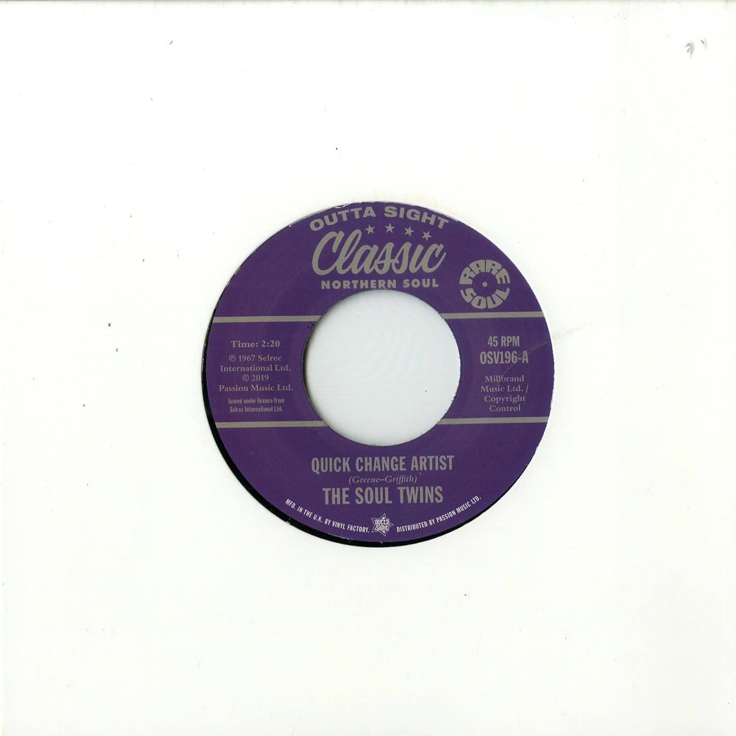 The Soul Twins / N F Porter - QUICK CHANGE ARTIST / KEEP ON KEEPING ON 