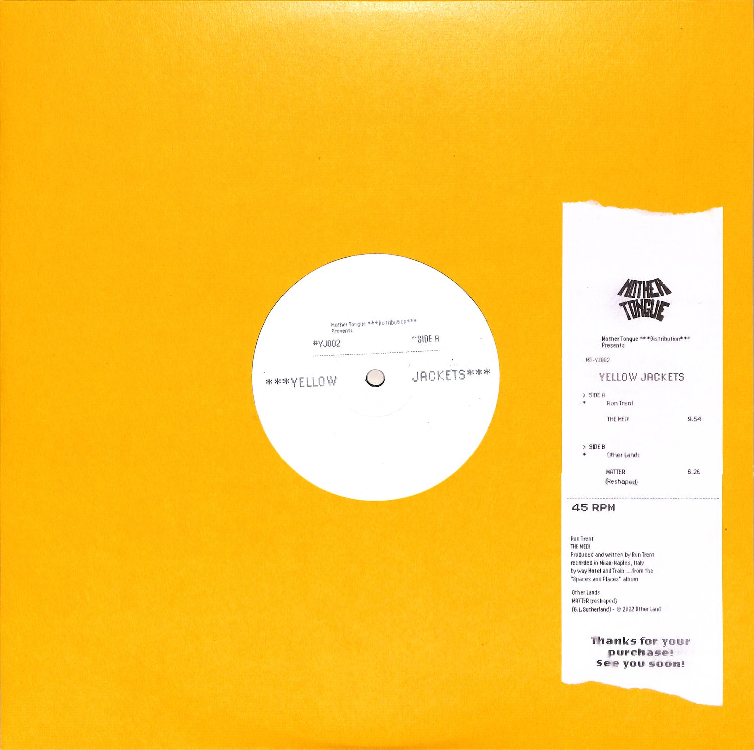 Ron Trent / Other Lands - YELLOW JACKETS VOL.2