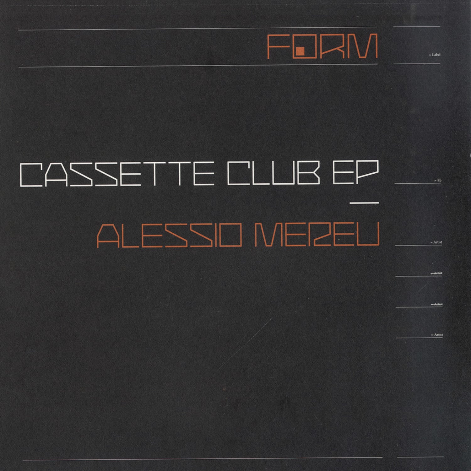 Alessio Mereu - Cassette Club EP