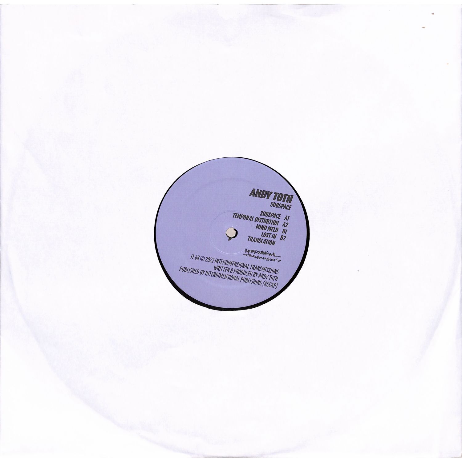 Andy Toth - SUBSPACE EP