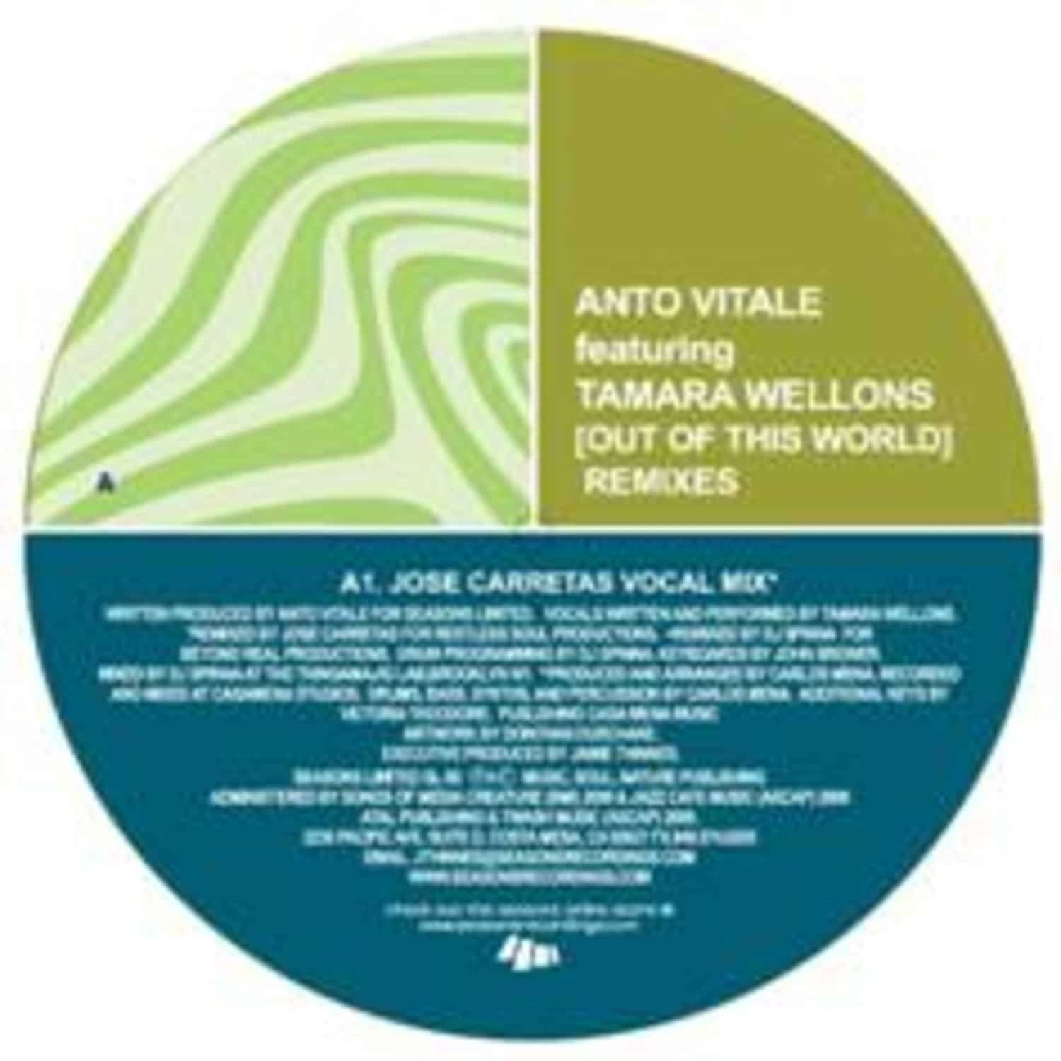 Anto Vitale Feat Tamara Wellons - OUT OF THIS WORLD REMIXES