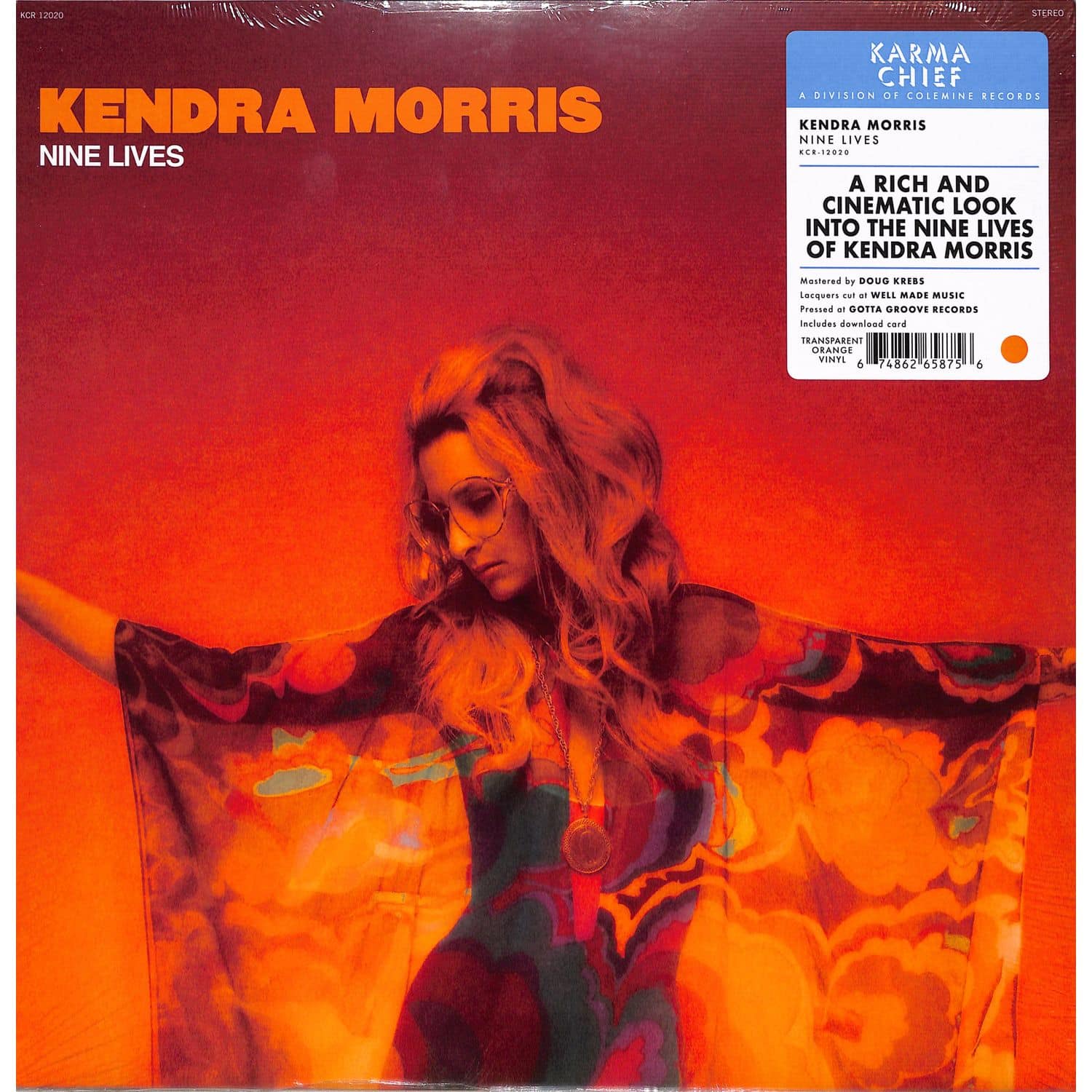 Kendra Morris - NINE LIVES LTD.TRANSLUCENT ORANGE VINYL- 