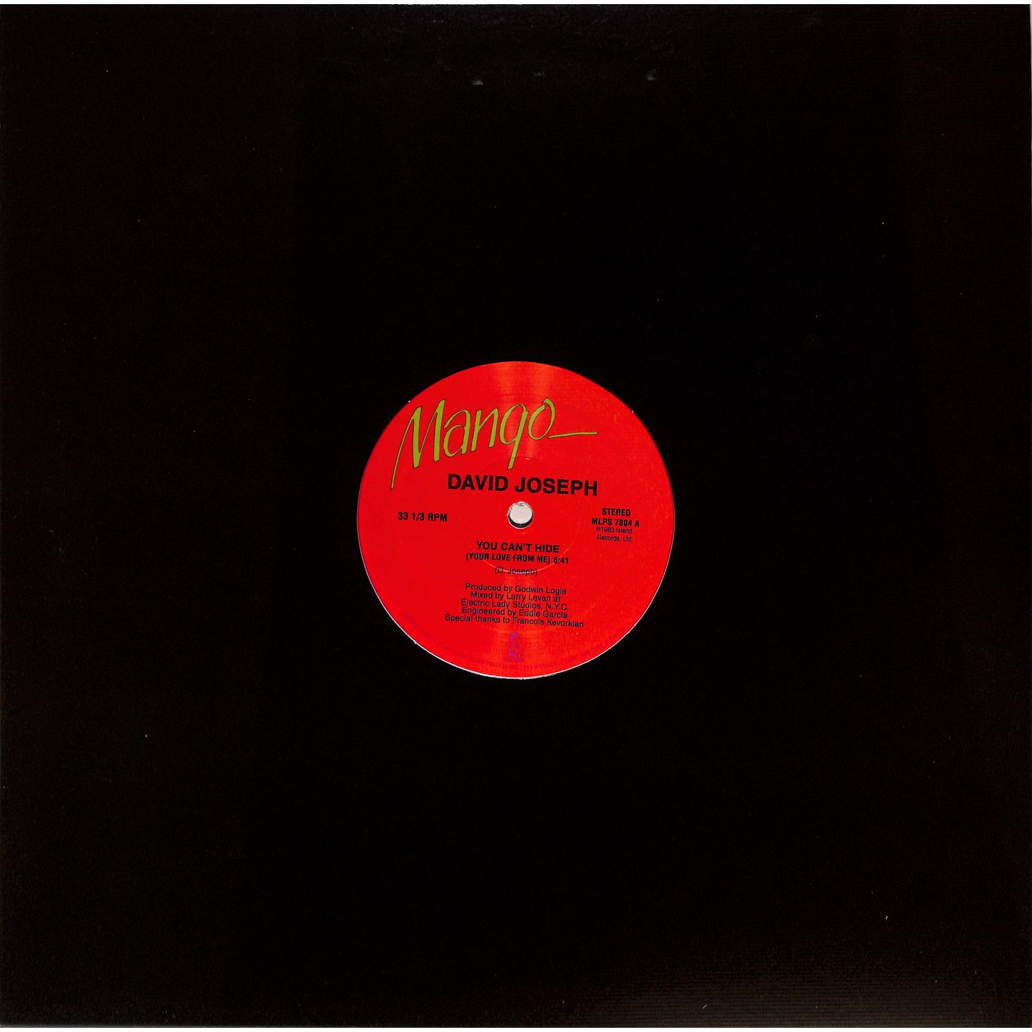 David Joseph - YOU CAN T HIDE YOUR LOVE 