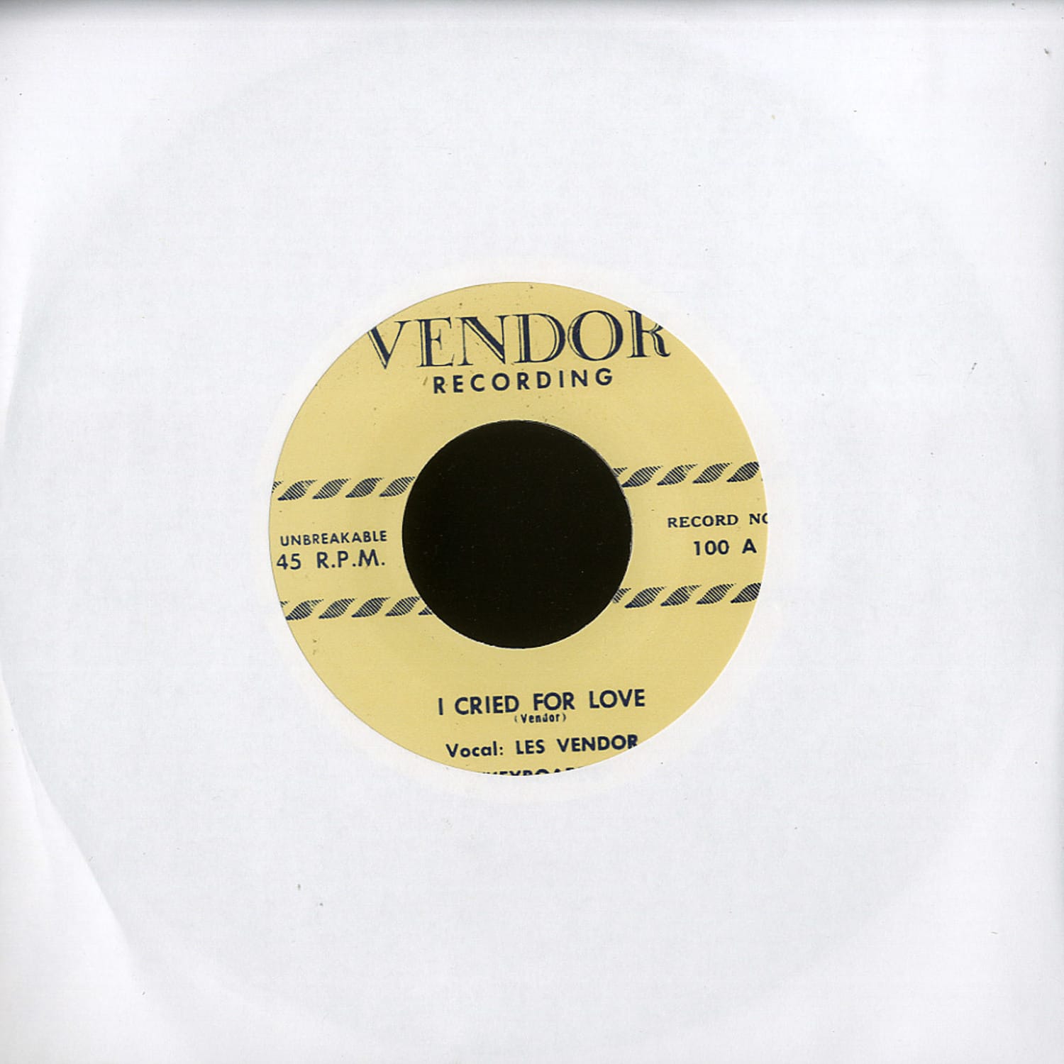 Les Vendor - I CRIED FOR LOVE / JUST PLAIN TIRED 