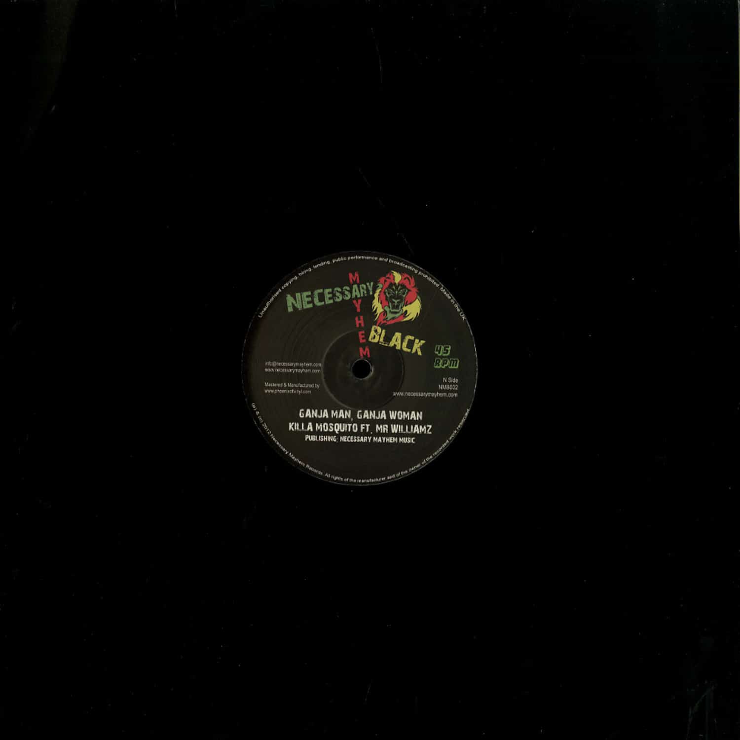 Killa Mosquito ft. Mr. Williamz - GANJA MAN / GANJA WOMAN