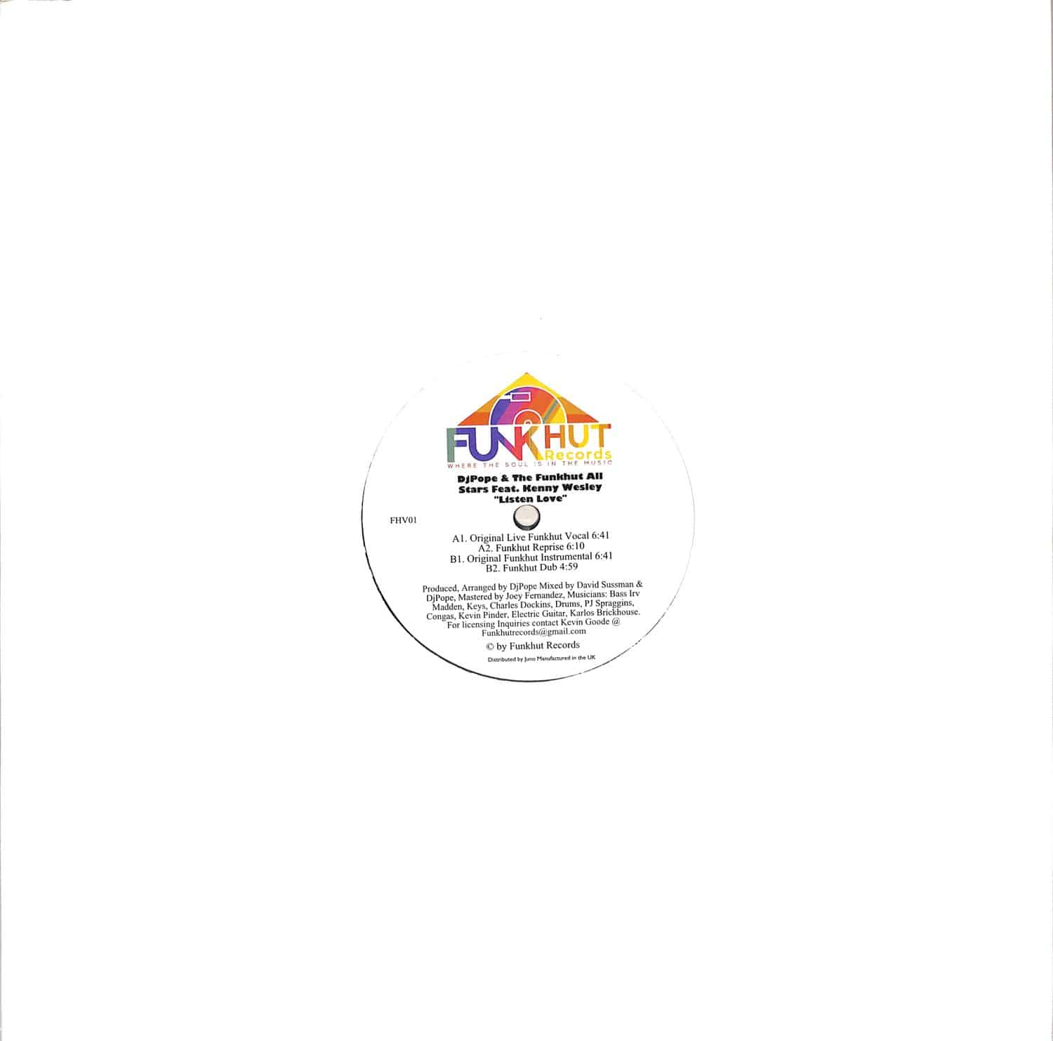 DJPope / The Funkhut All Stars feat Kenny Wesley - LISTEN LOVE