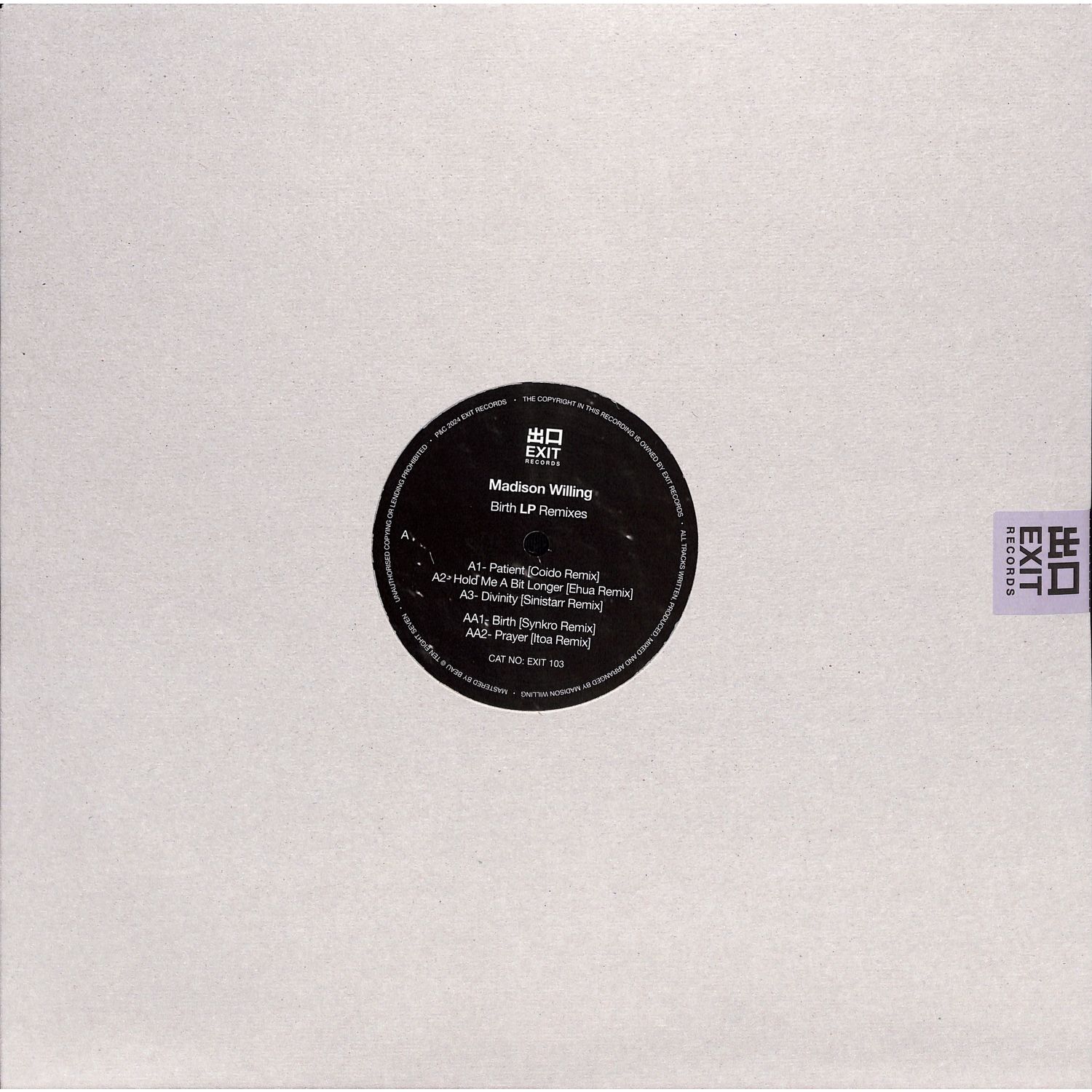 Madison Willing - BIRTH LP 