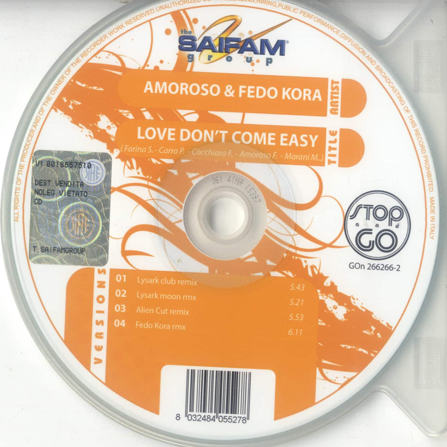 Amoroso & Fede Kora - LOVE DON T COME EASY 
