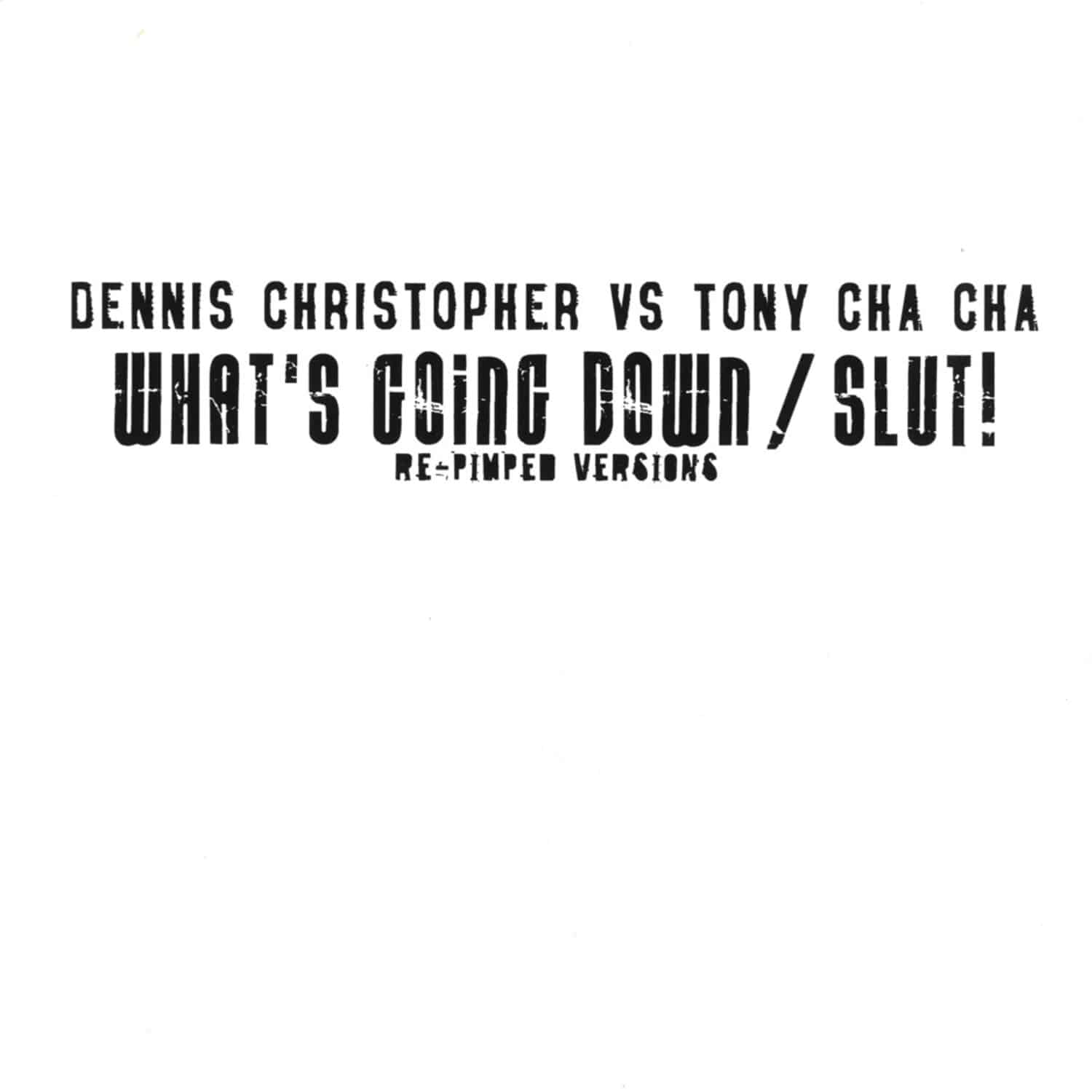 Dennis Christopher vs Tony Cha Cha - WHATS GOING DOWN / SLUT RMXS
