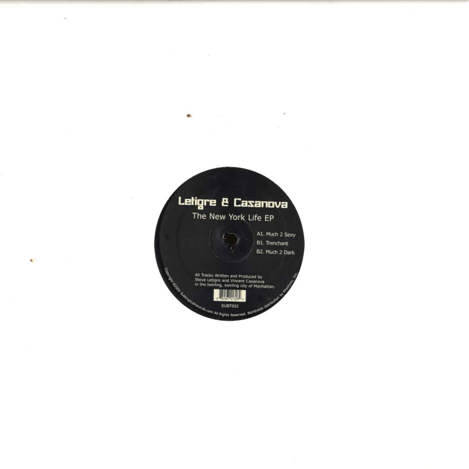 Letigre & Casanova - THE NEW YORK LIFE EP