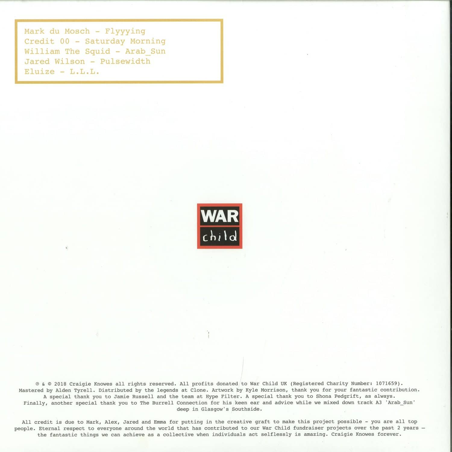 Various Artists - THE THIRD ANNUAL WAR CHILD FUNDRAISER 